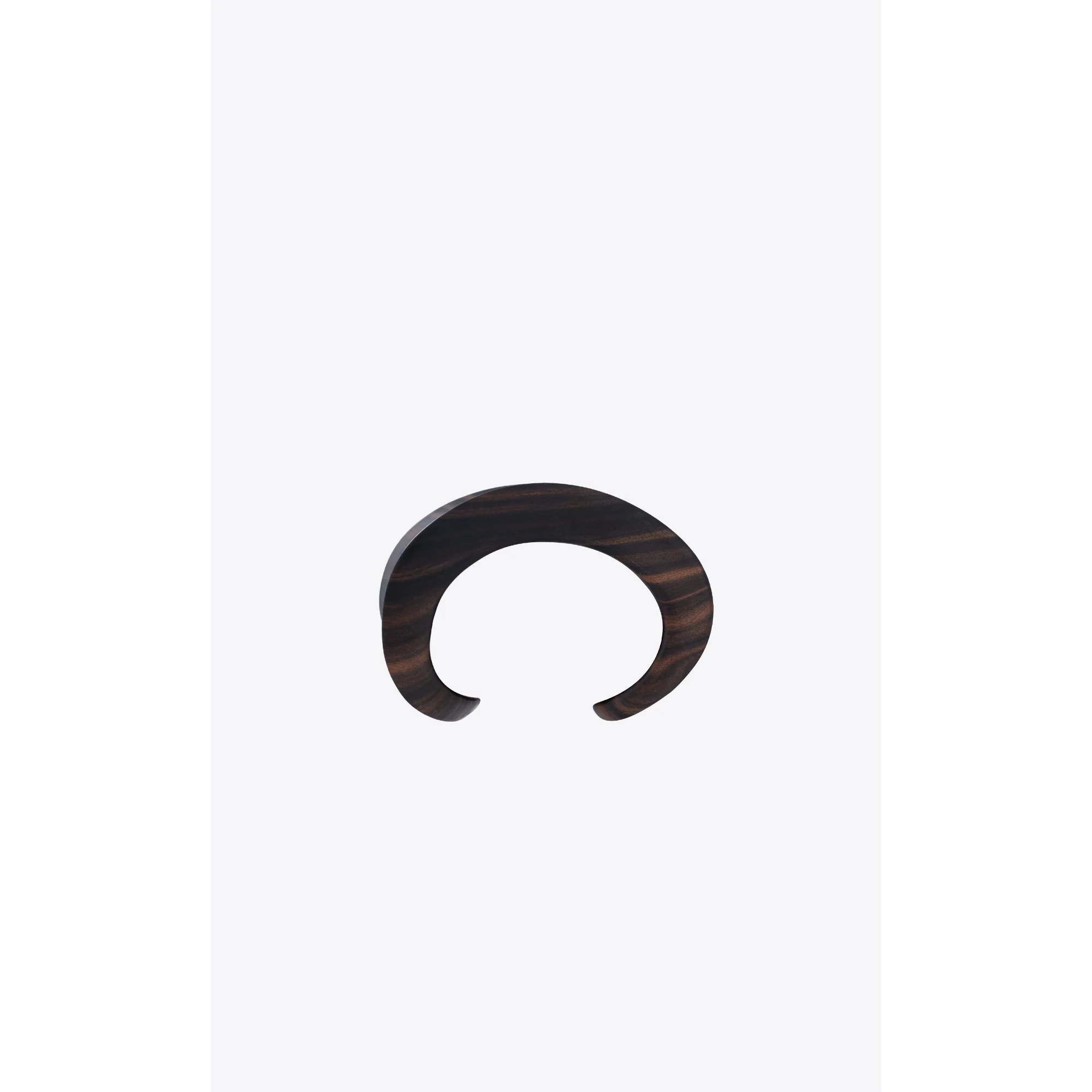 Modernist Curved Cuff - Argent Oxyde / Marro - Image 2