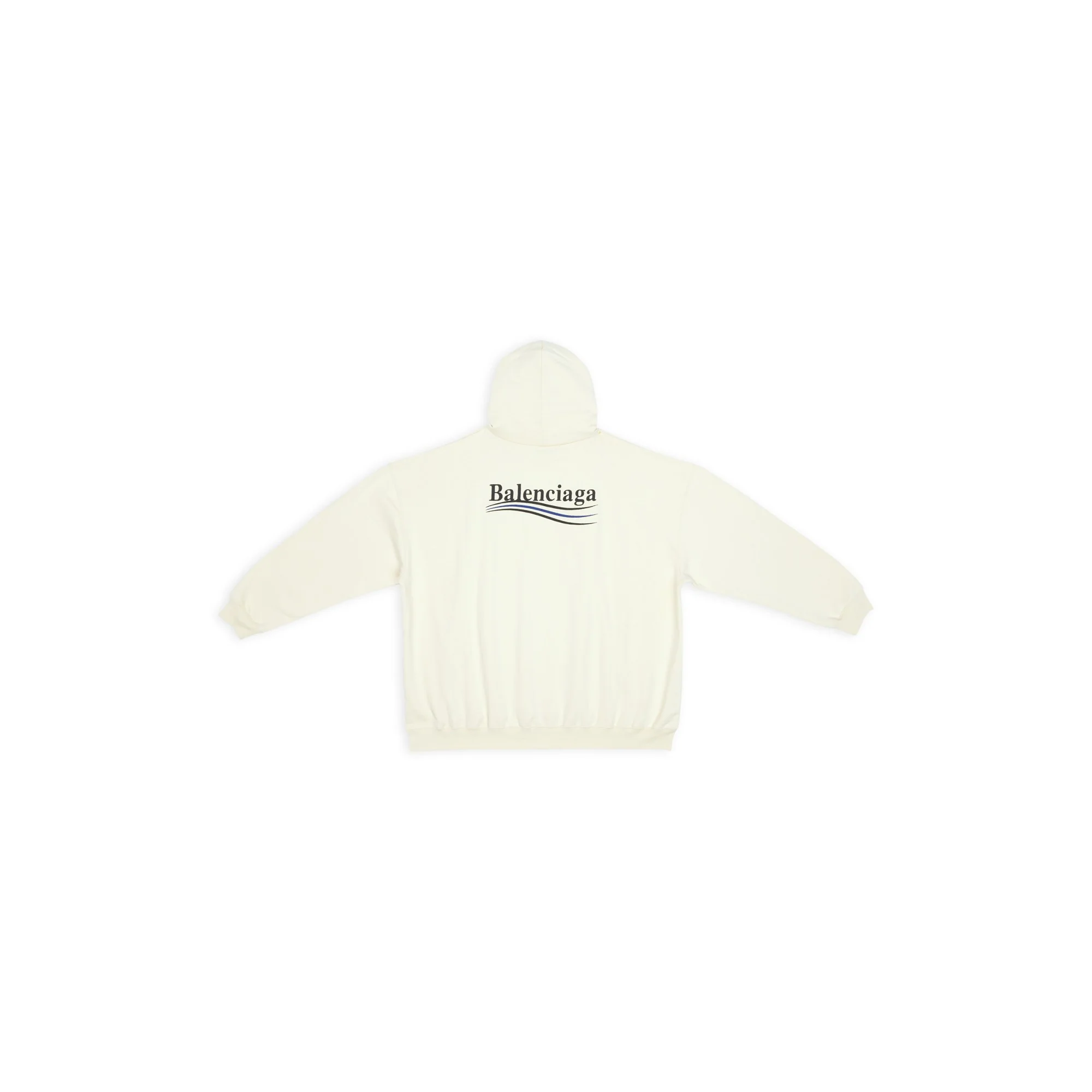 Large Fit Hoodie - Cream/Black/Blue - Image 2