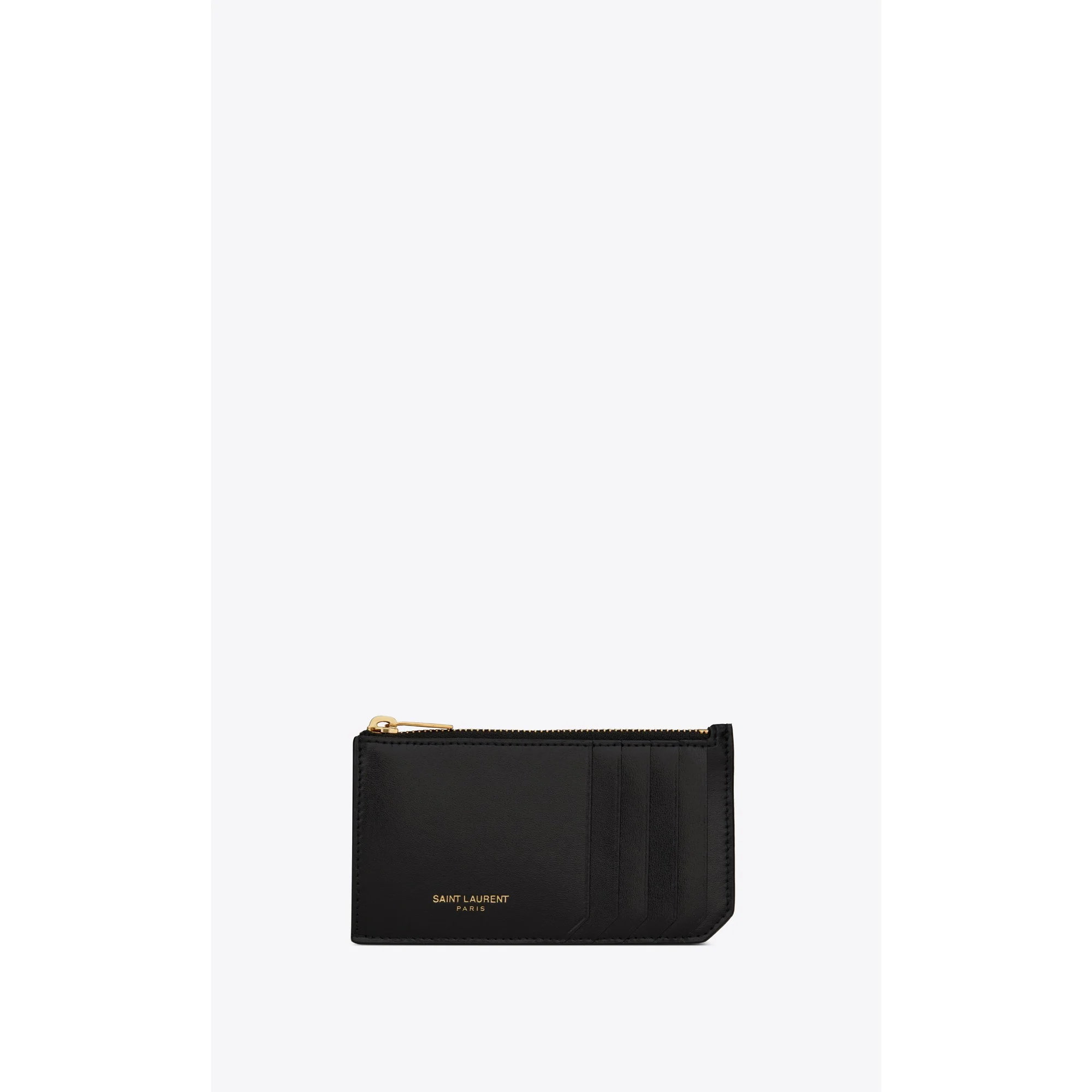 Zipped Fragments Credit Card Case - Nero