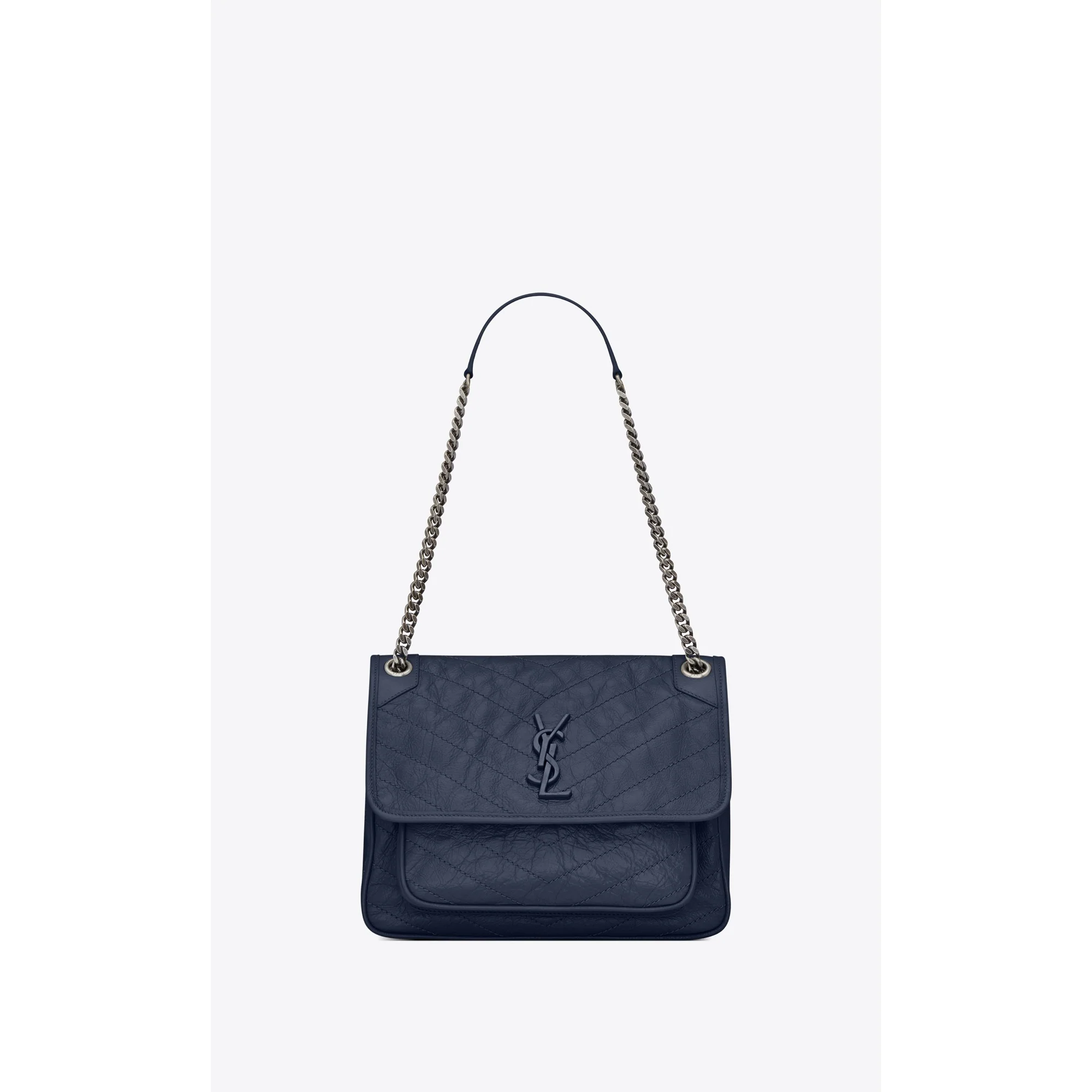 Medium Niki Chain Bag - Deep Marine