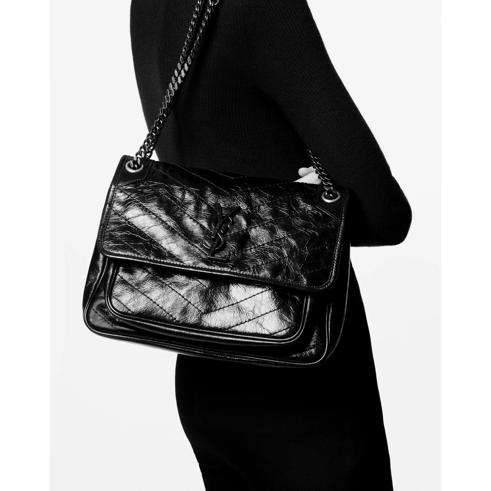 Medium Niki Chain Bag - Deep Marine - Image 6