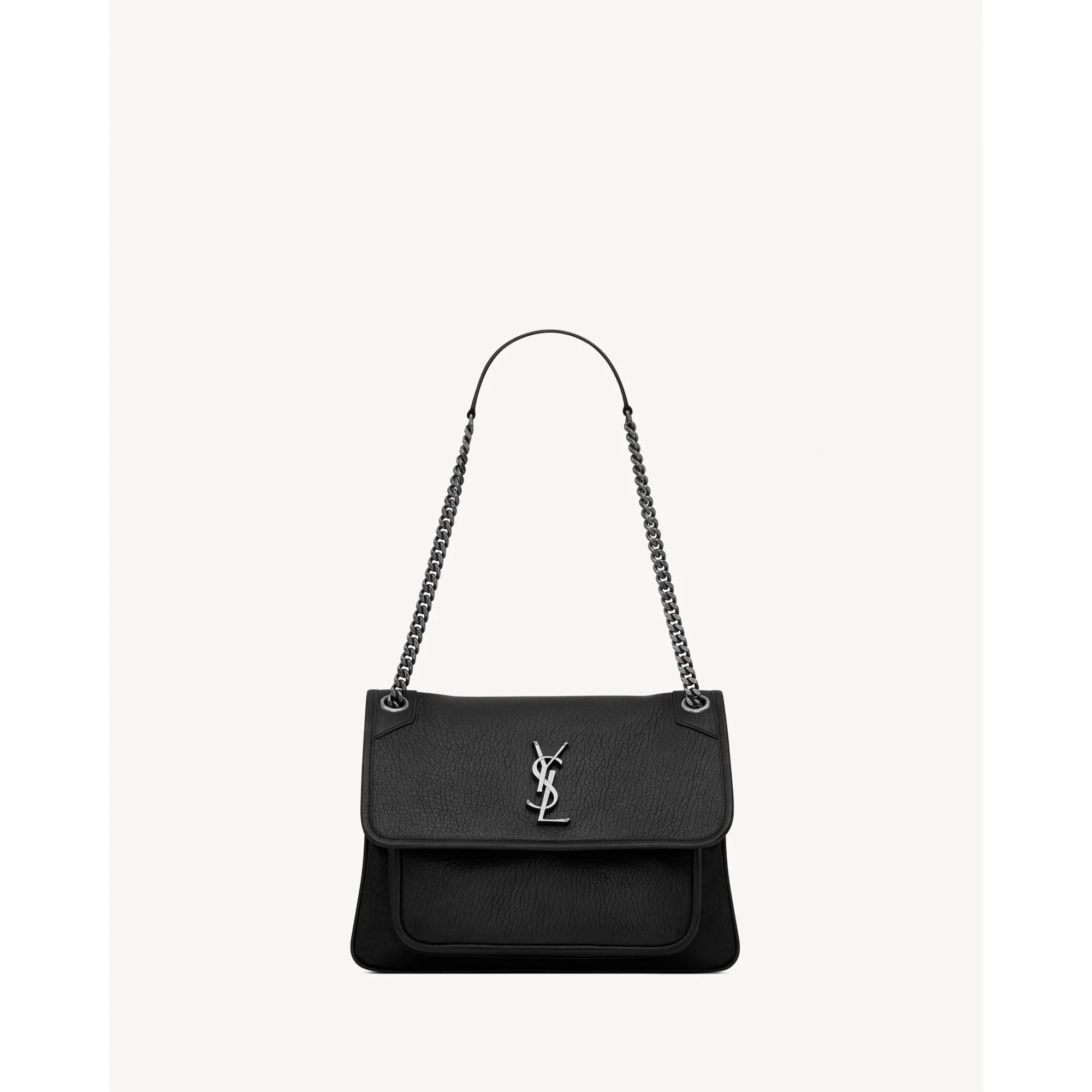 Medium Niki Chain Bag - Nero