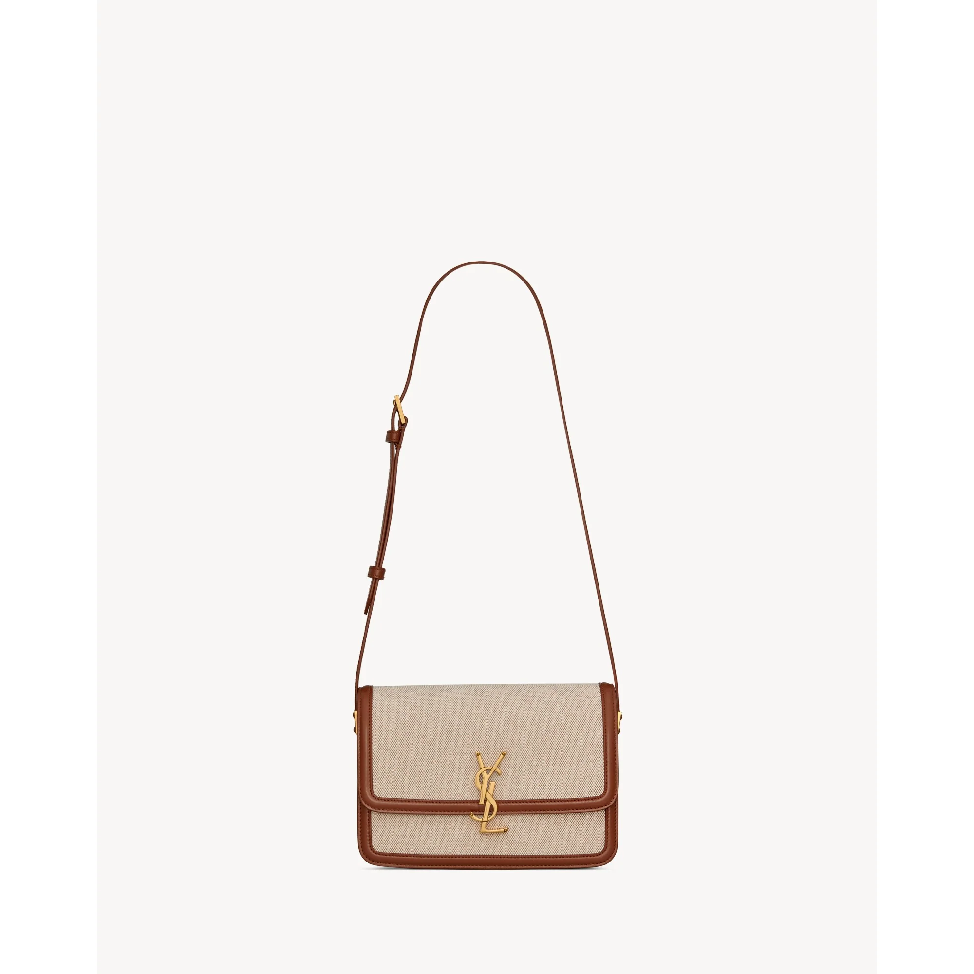 Medium Solferino Satchel - Beige/Brick