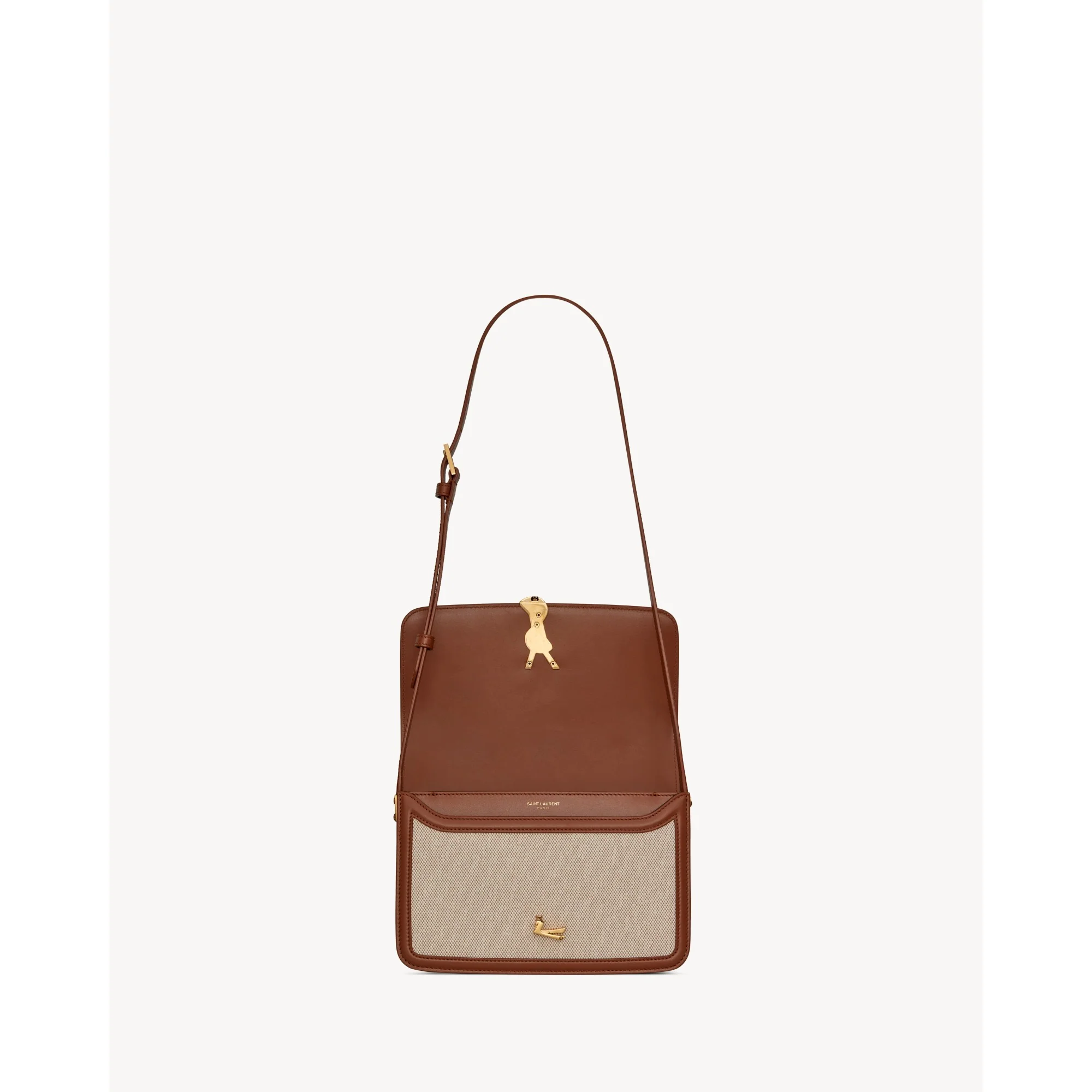 Medium Solferino Satchel - Beige/Brick - Image 5