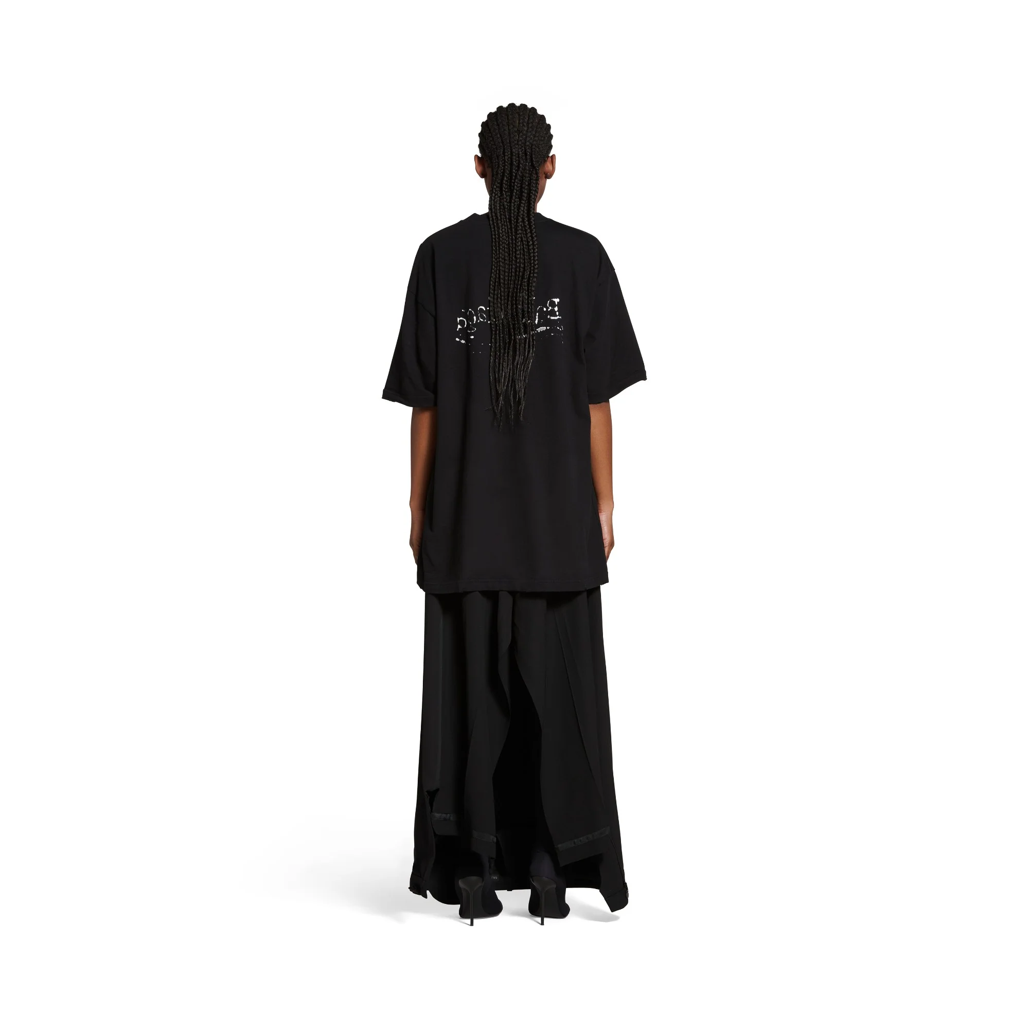 Large Fit T-Shirt - Black/Silver/White - Image 4
