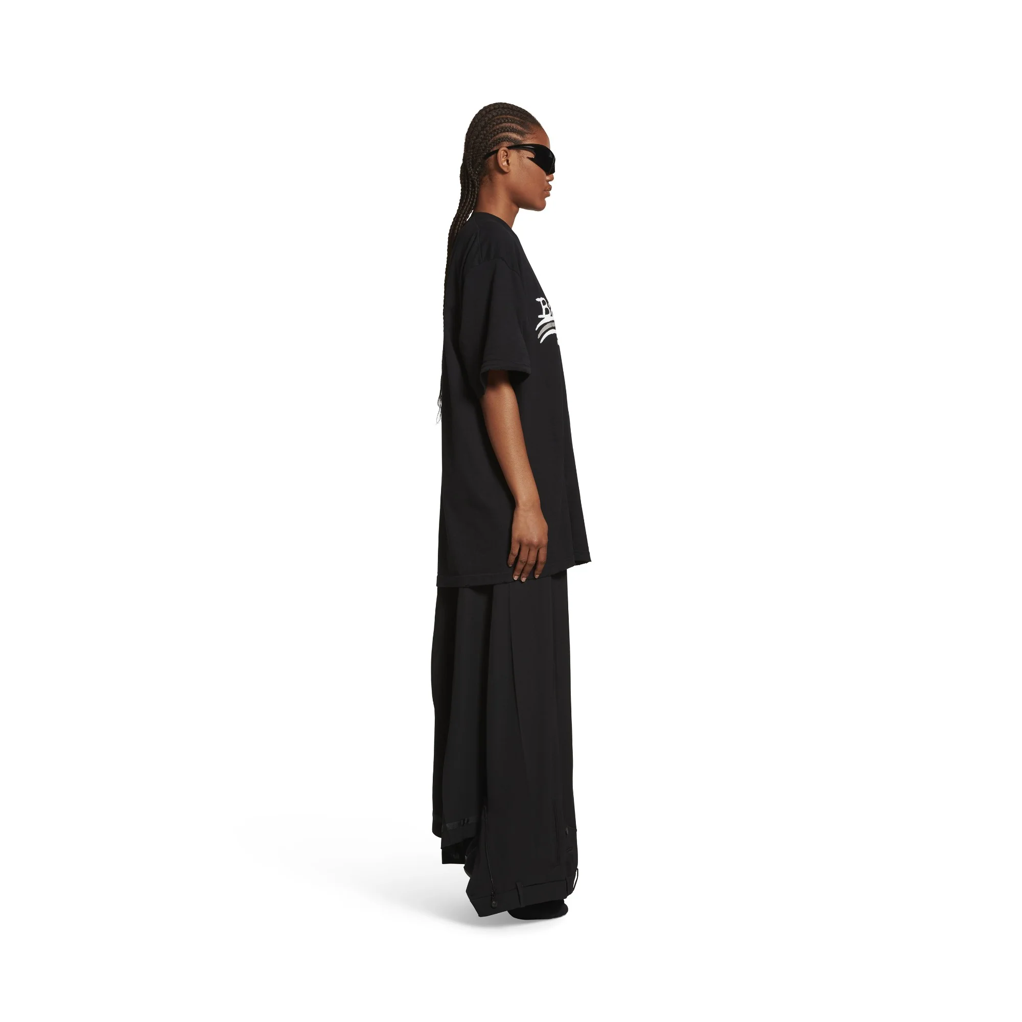 Large Fit T-Shirt - Black/Silver/White - Image 5