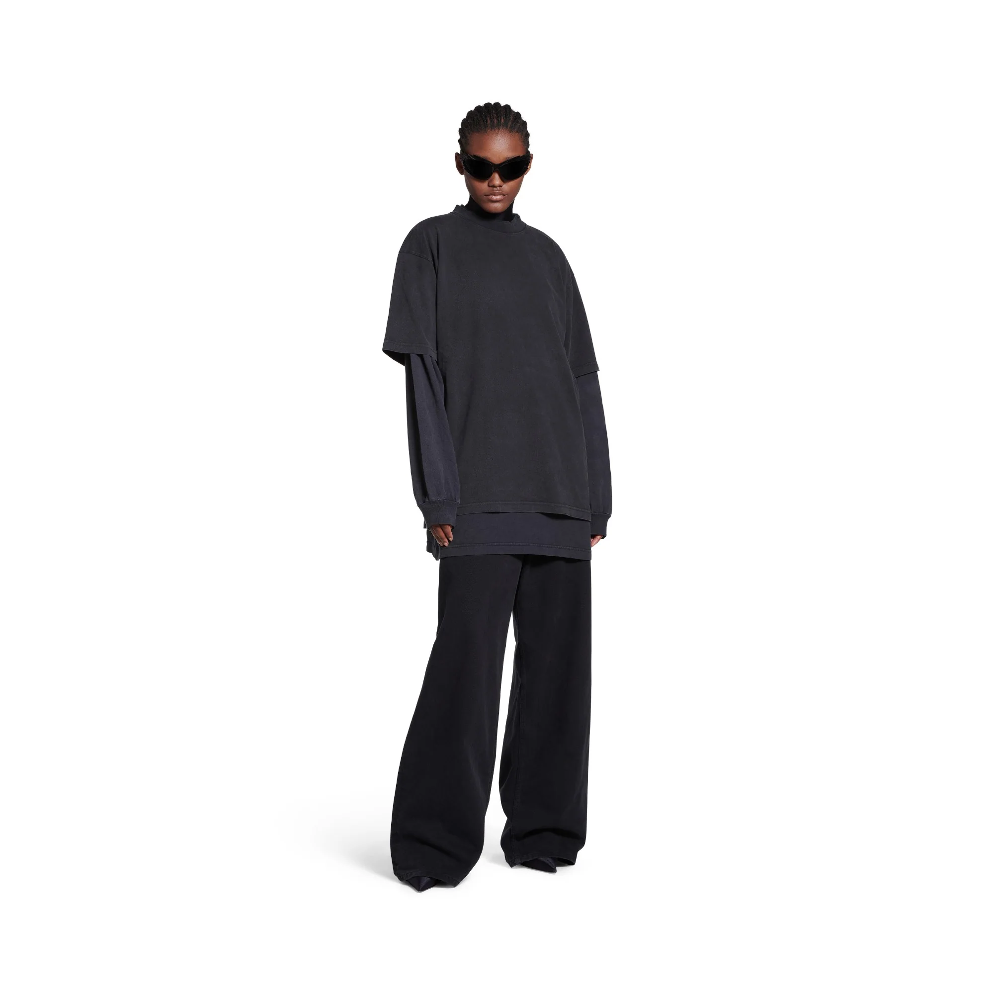 Large Fit T-Shirt - Black/Silver - Image 3