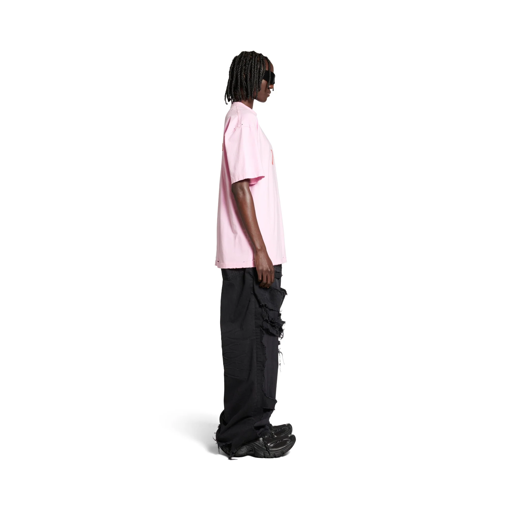 Large Fit T-Shirt - Light Pink/Red - Image 6