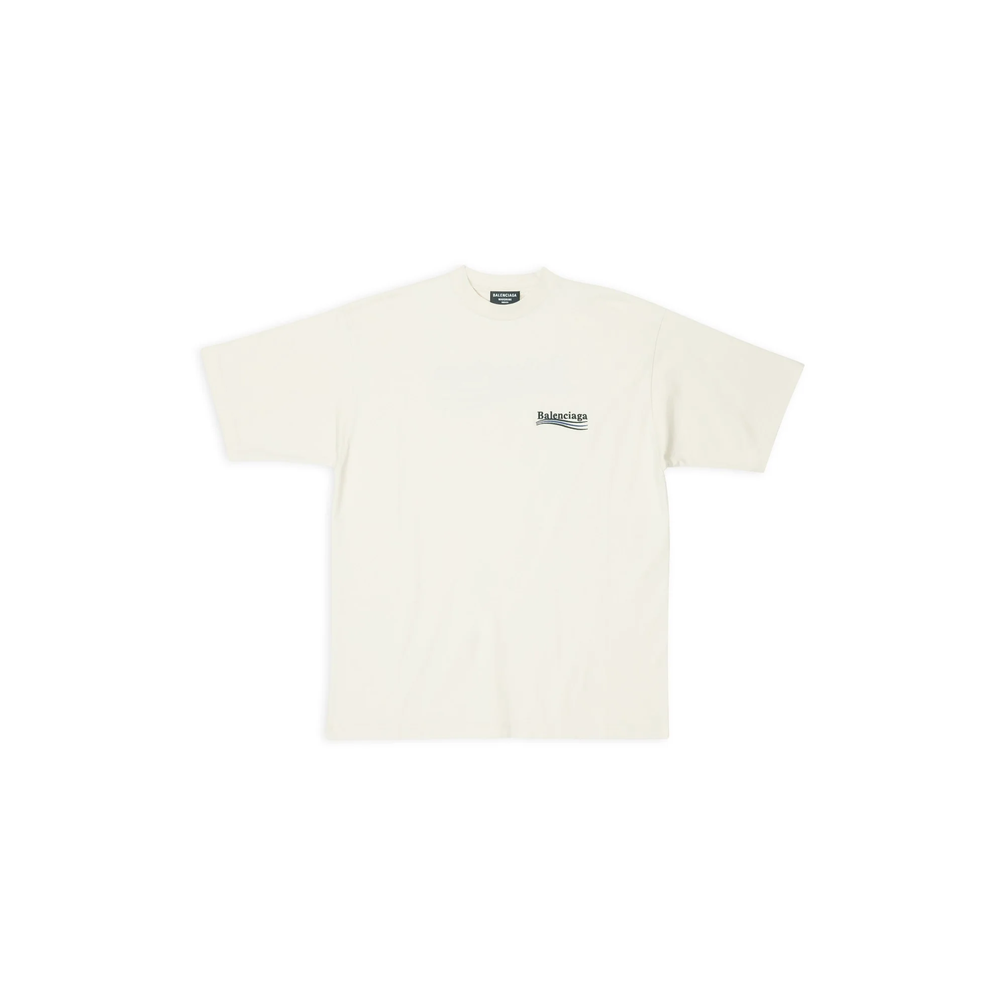 Large Fit T-Shirt - Cream/Black/Blue