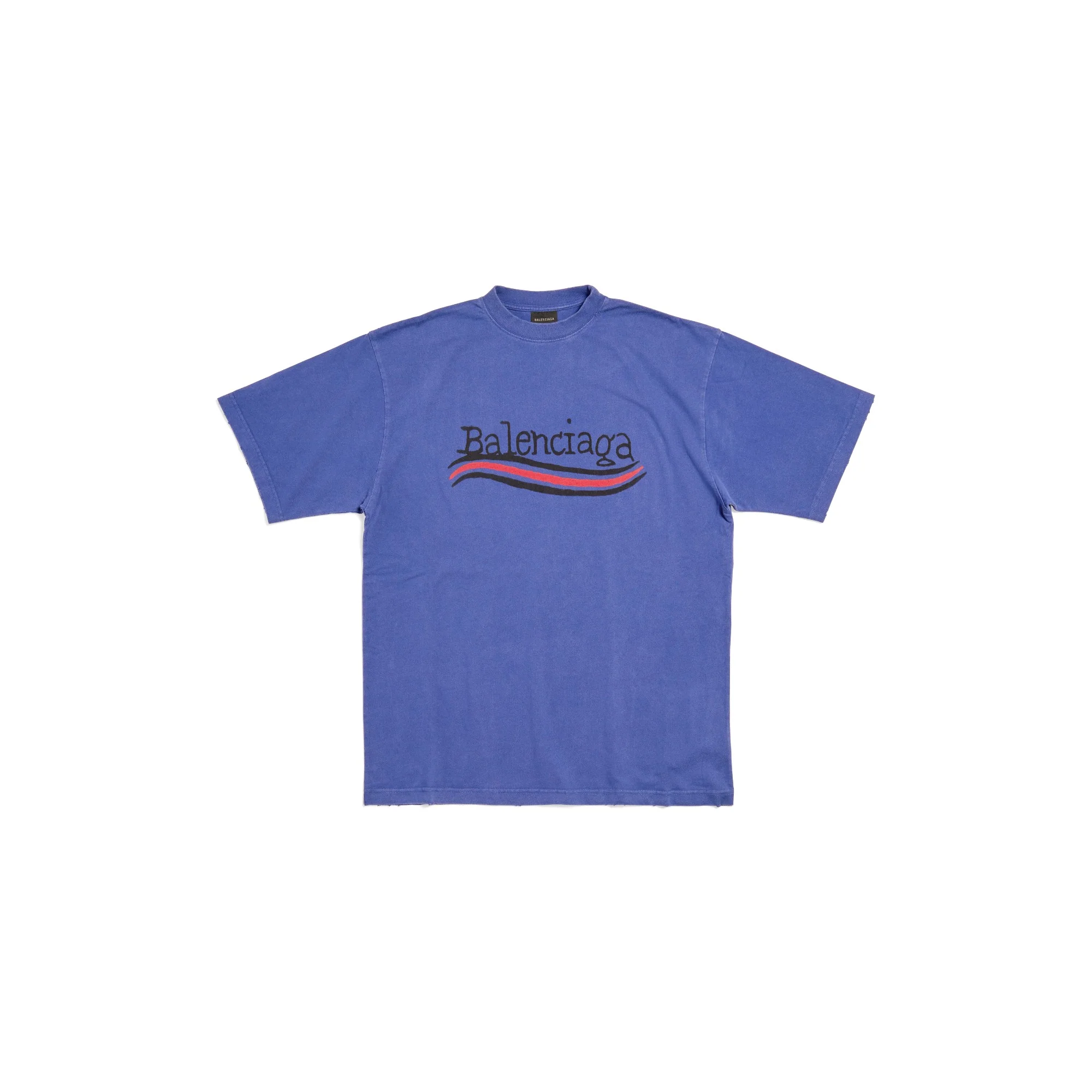 Large Fit T-Shirt - Indigo/Black/Red