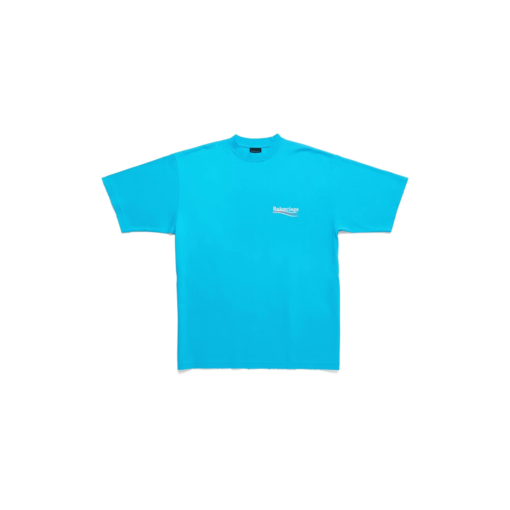 Large Fit T-Shirt - Azure/White/Red