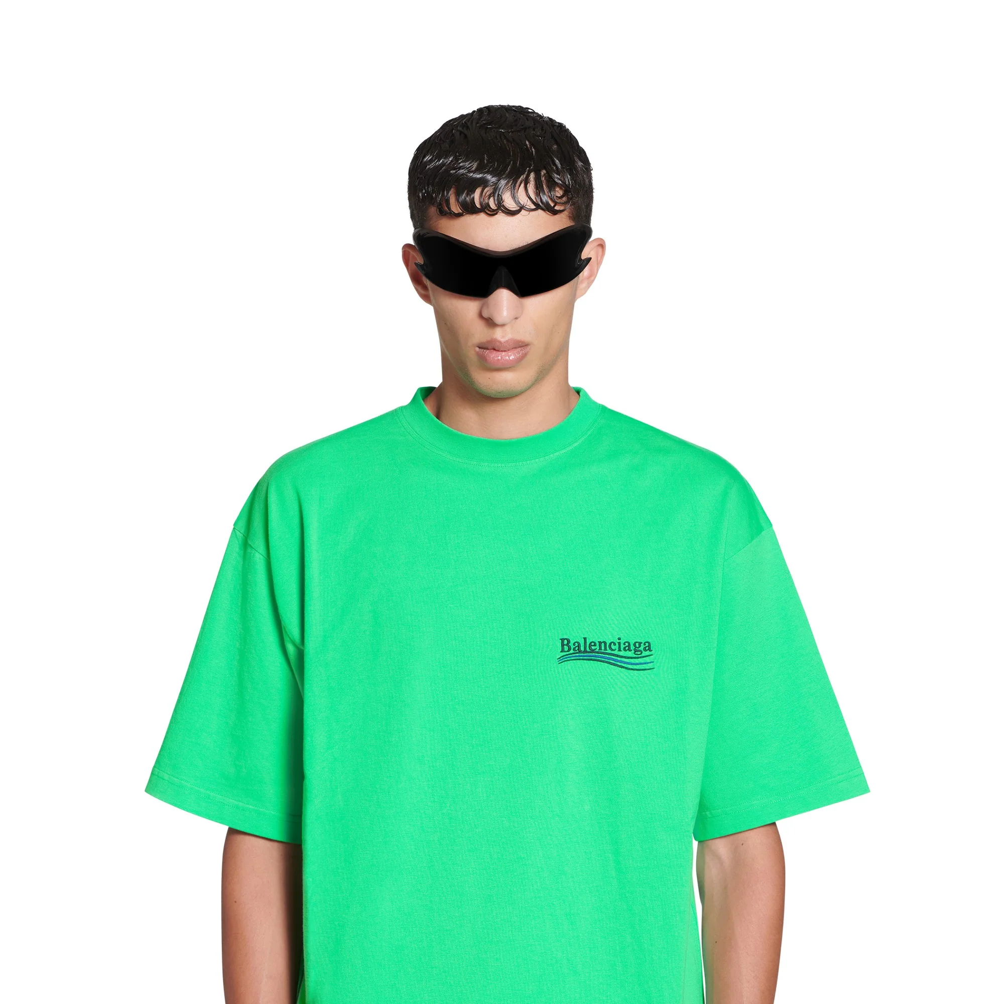 Large Fit T-Shirt - Green/Black/Blue - Image 6