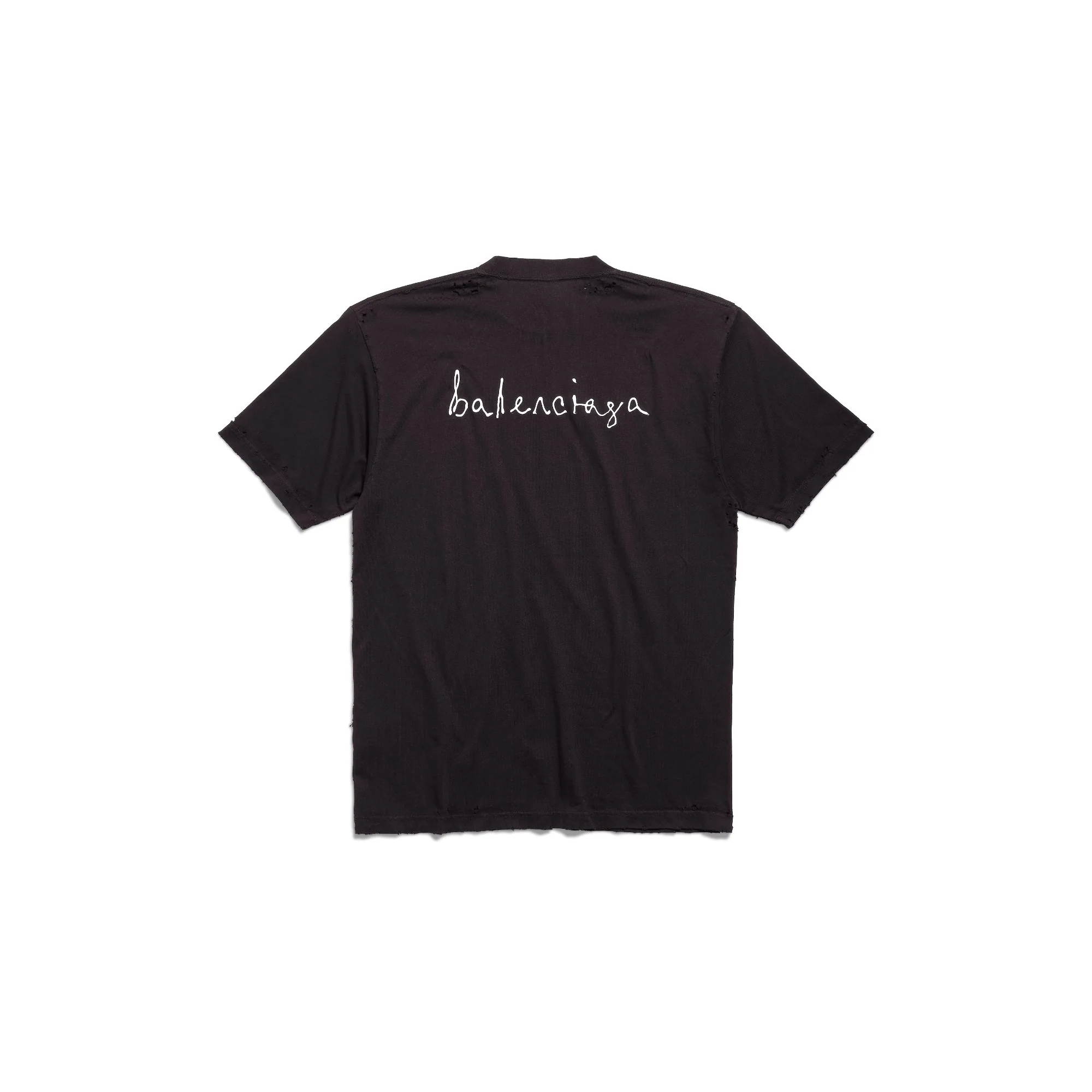Large Fit T-Shirt - Washed Black/White - Image 2