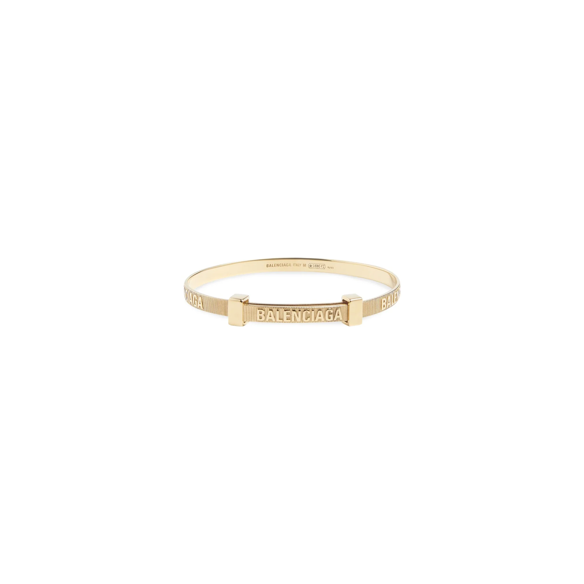 Logo Hoop Bracelet - Shiny Gold