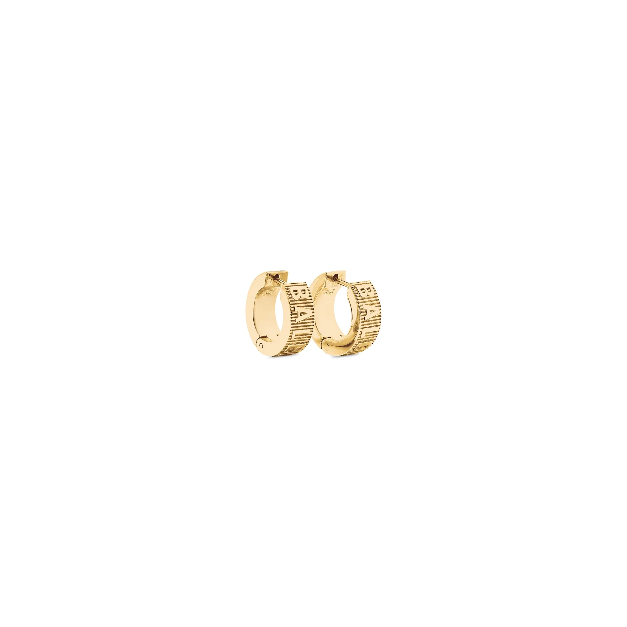 Logo Hoop Earrings P - Shiny Gold