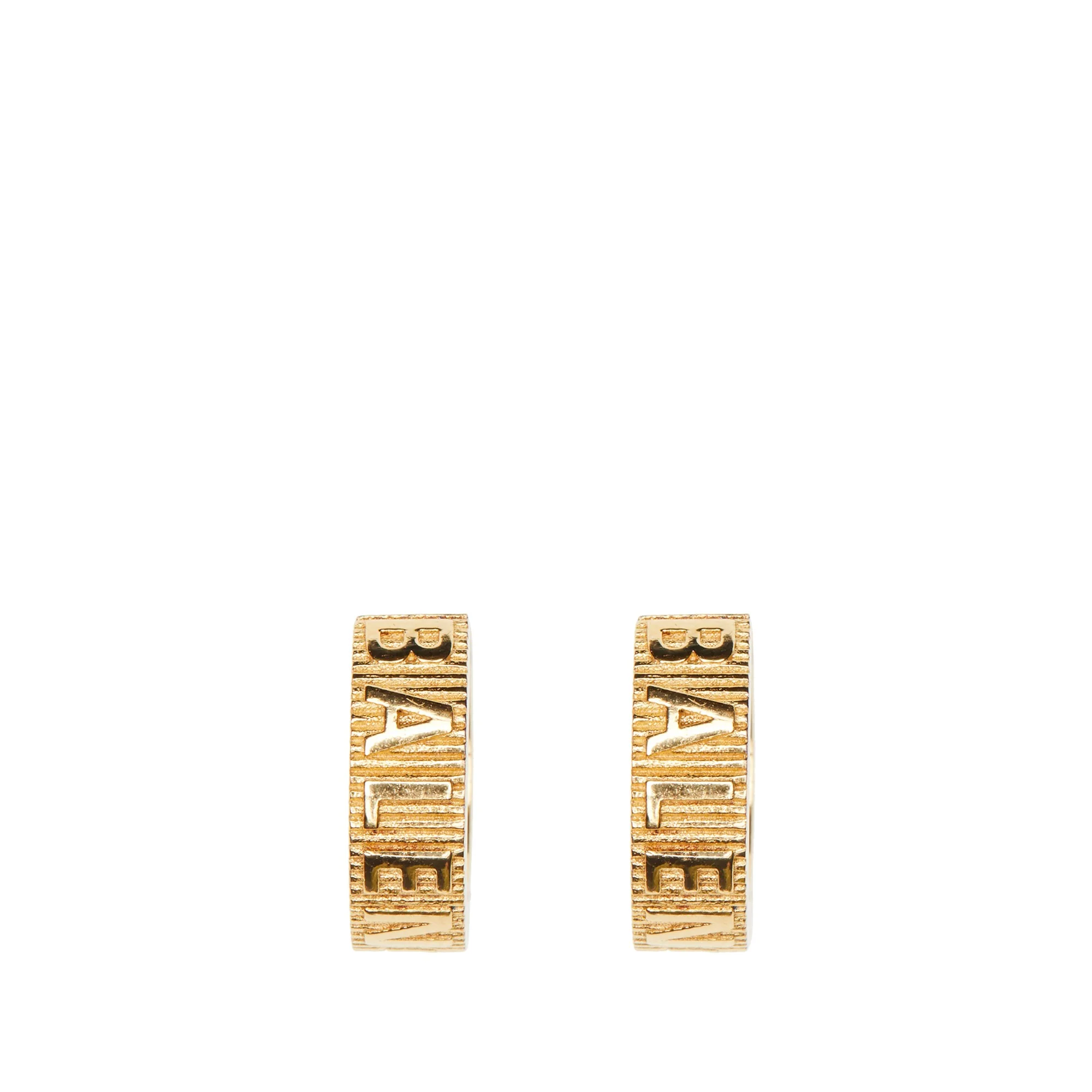 Logo Hoop Earrings P - Shiny Gold