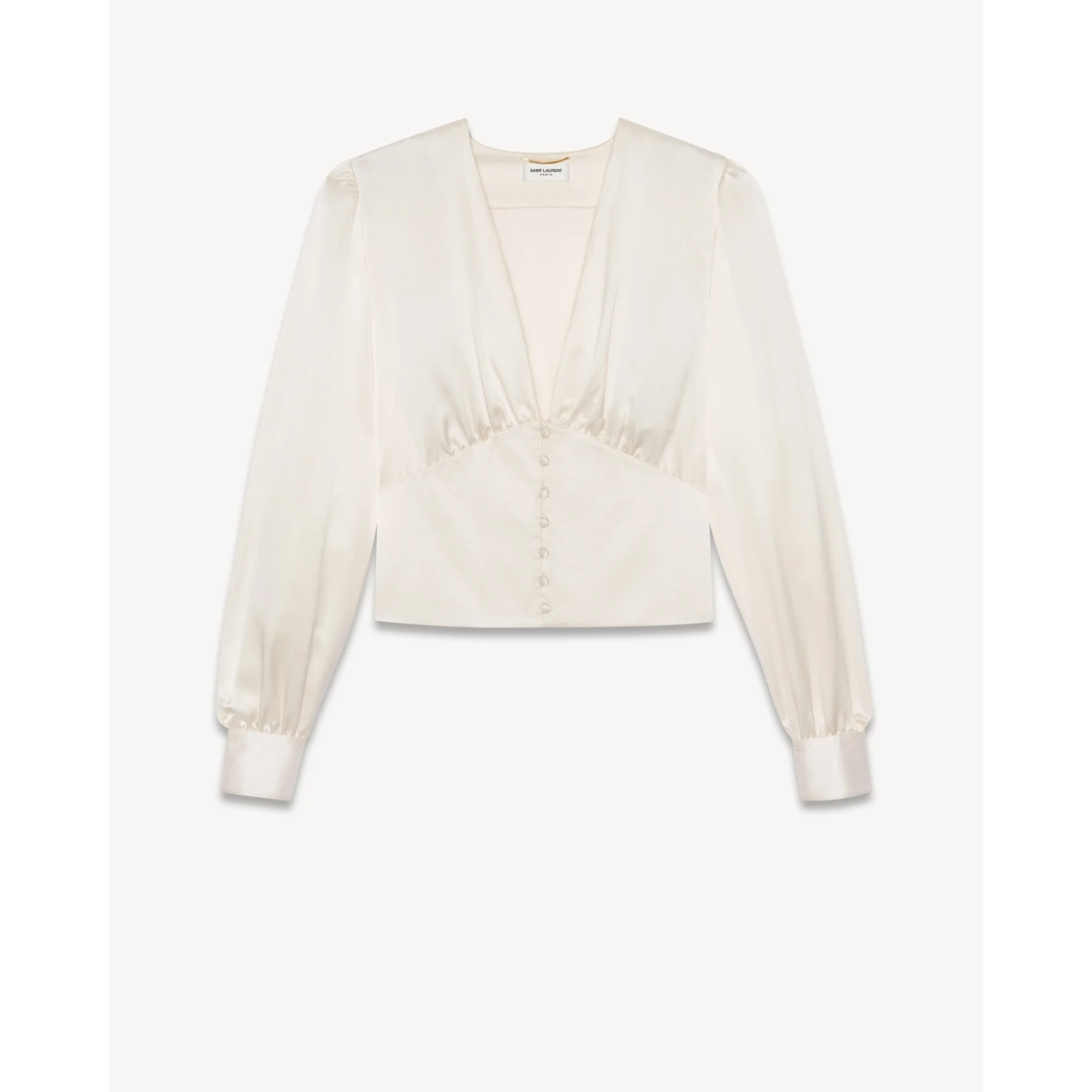 Blouse Crepe Satin - Blanc Lait