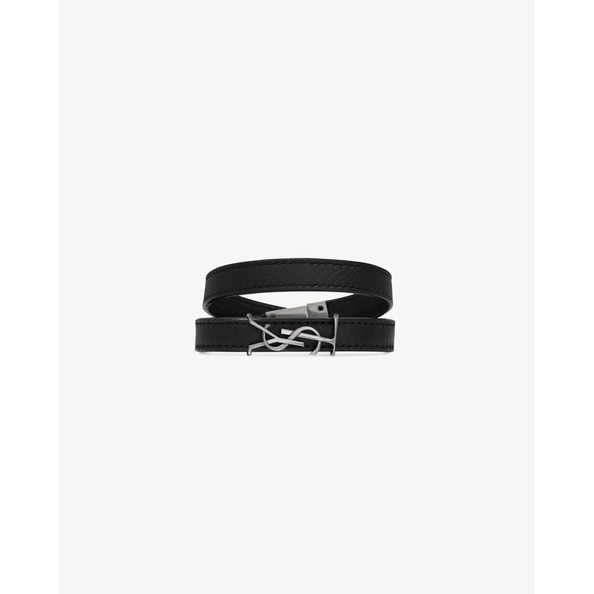 YSL Double Wrap Bracelet - Nero