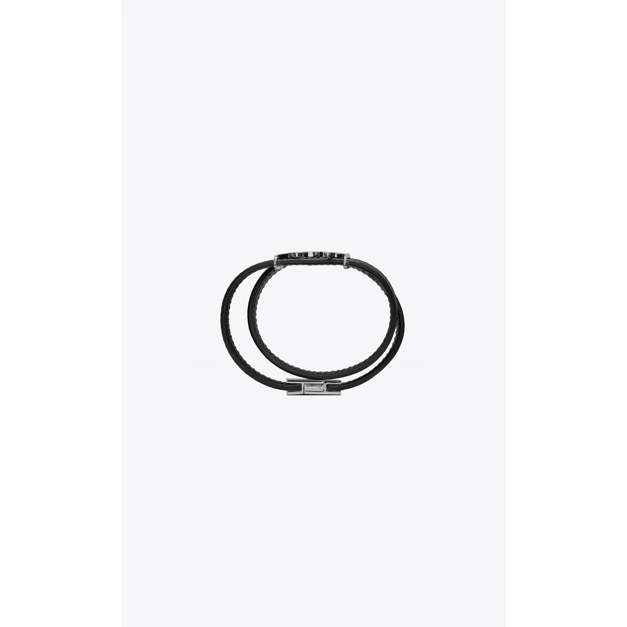 YSL Double Wrap Bracelet - Nero - Image 3