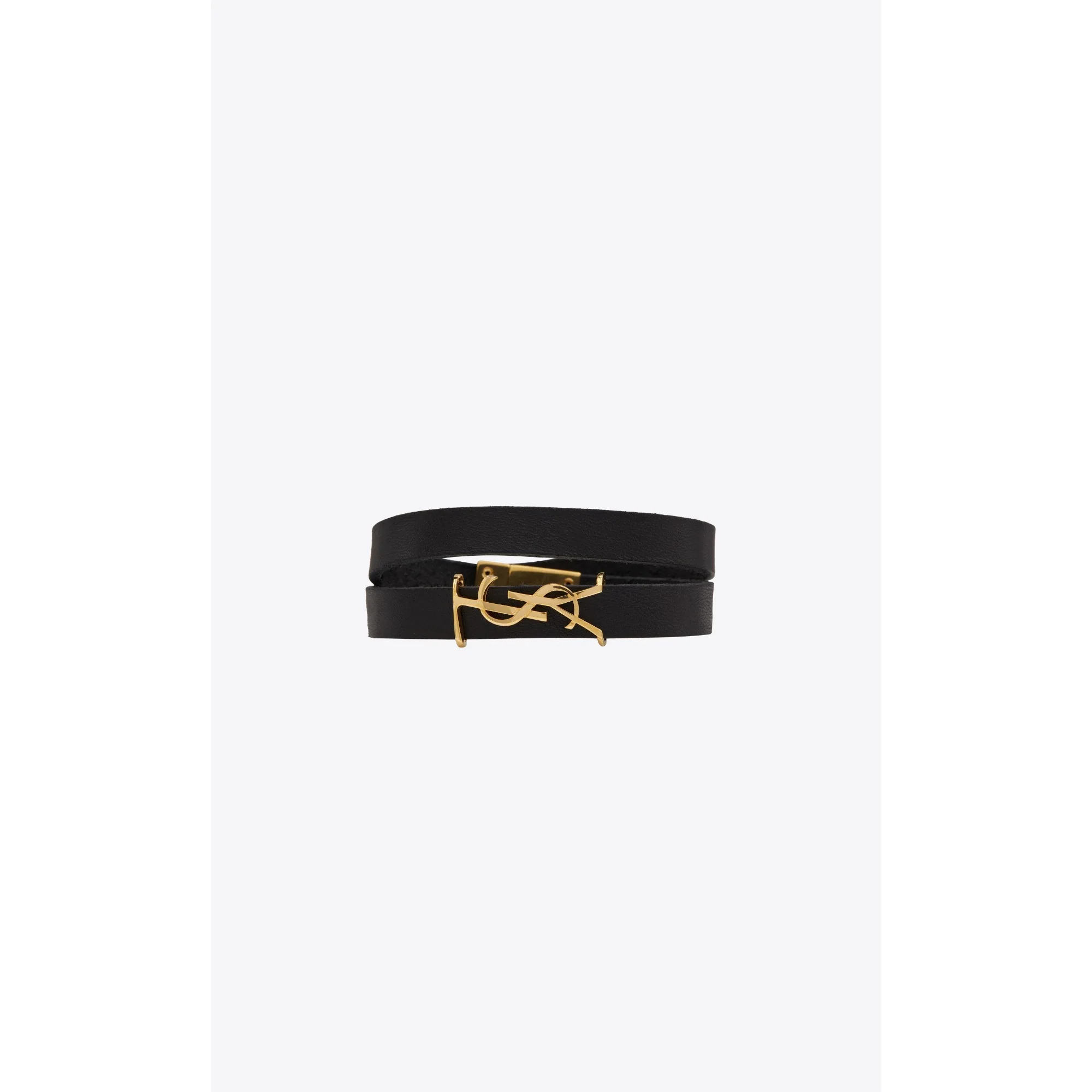YSL Double Wrap Bracelet - Nero