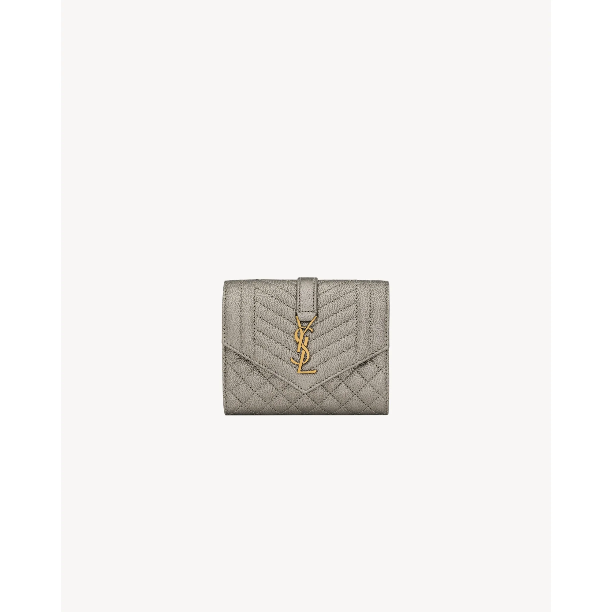 Compact Tri-Fold Wallet - Piombo