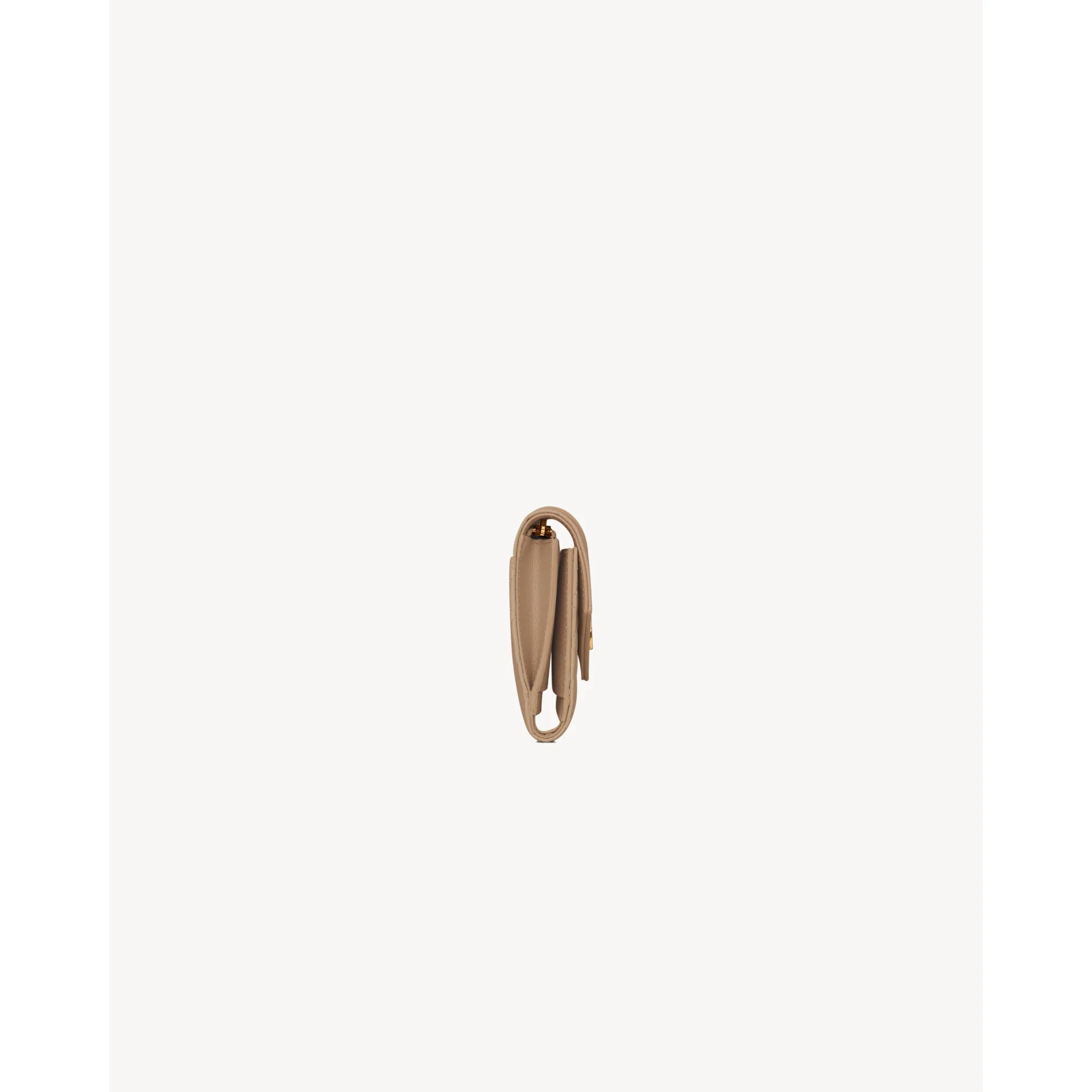 Compact Tri-Fold Wallet - Dark Beige - Image 3