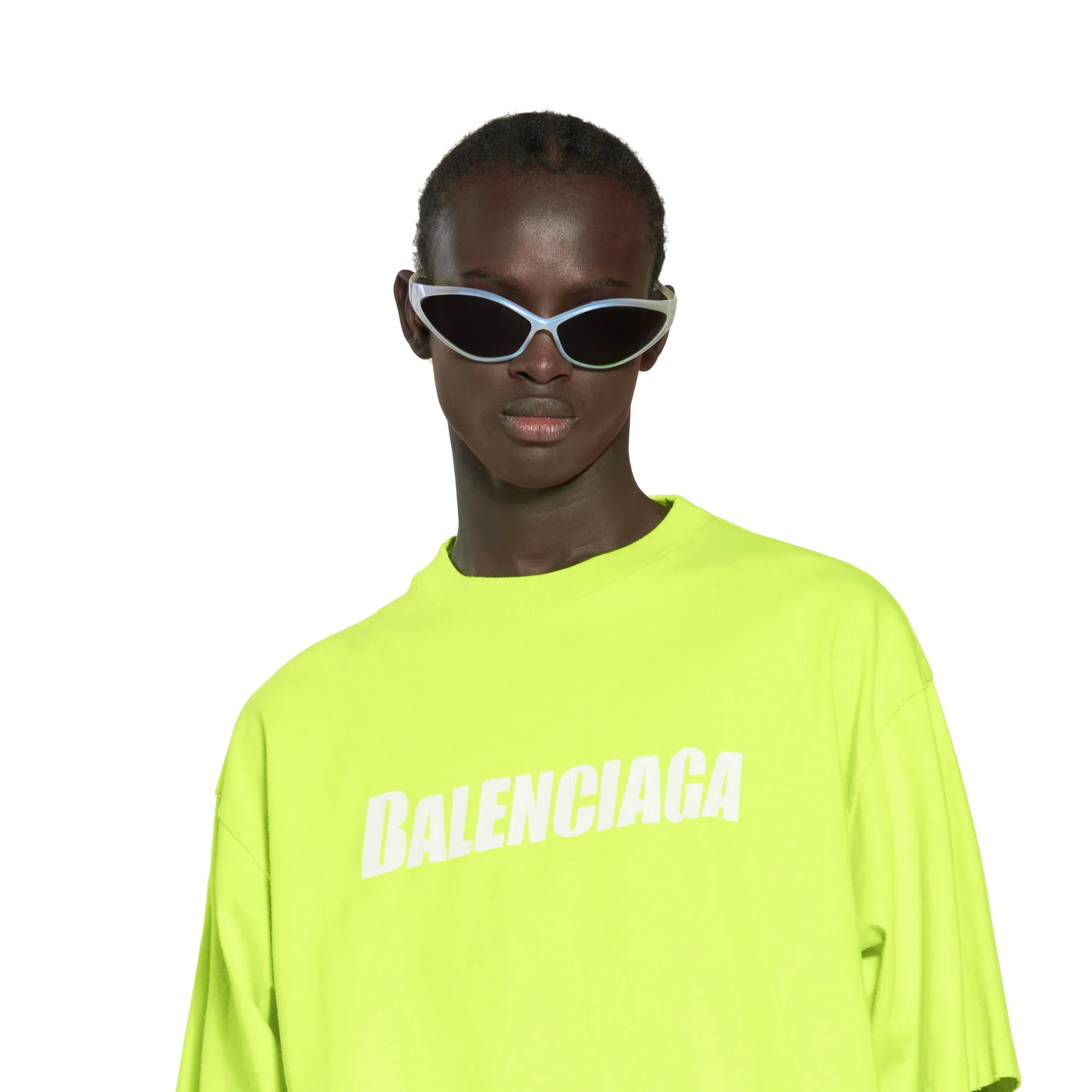 Boxy T-Shirt - Fluo Yellow/White - Image 6