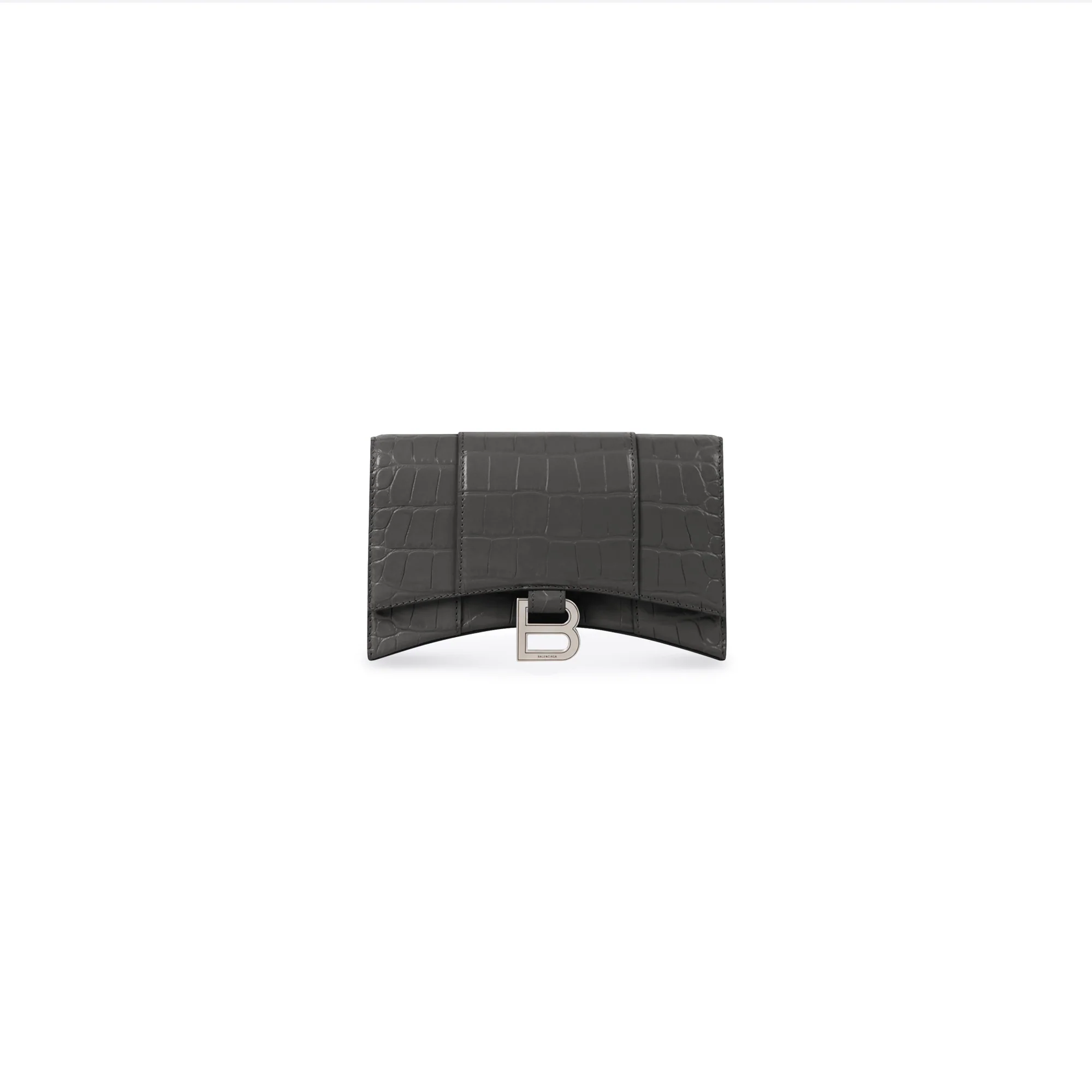 Hourglass Wallet W/Chain - Dark Grey