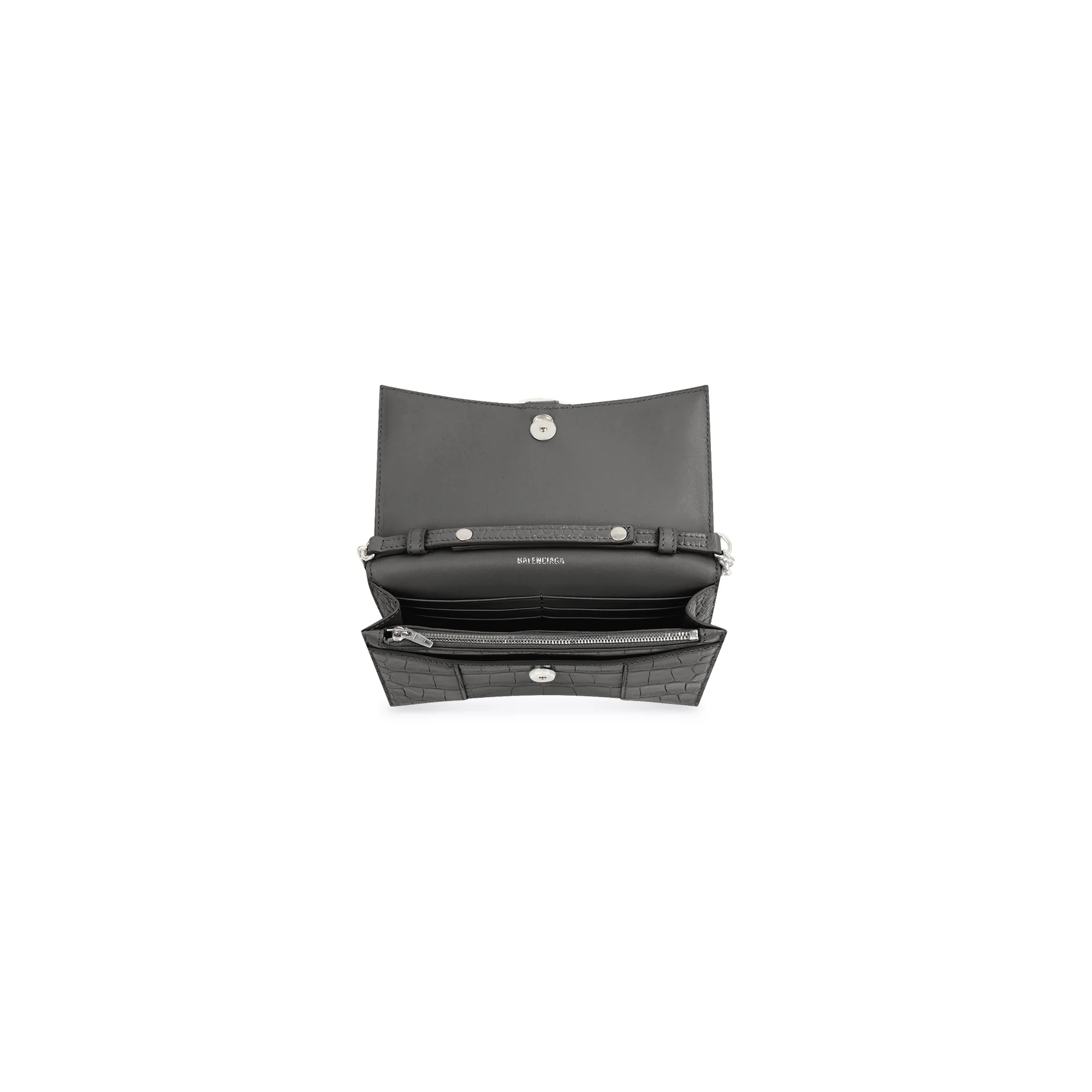 Hourglass Wallet W/Chain - Dark Grey - Image 4