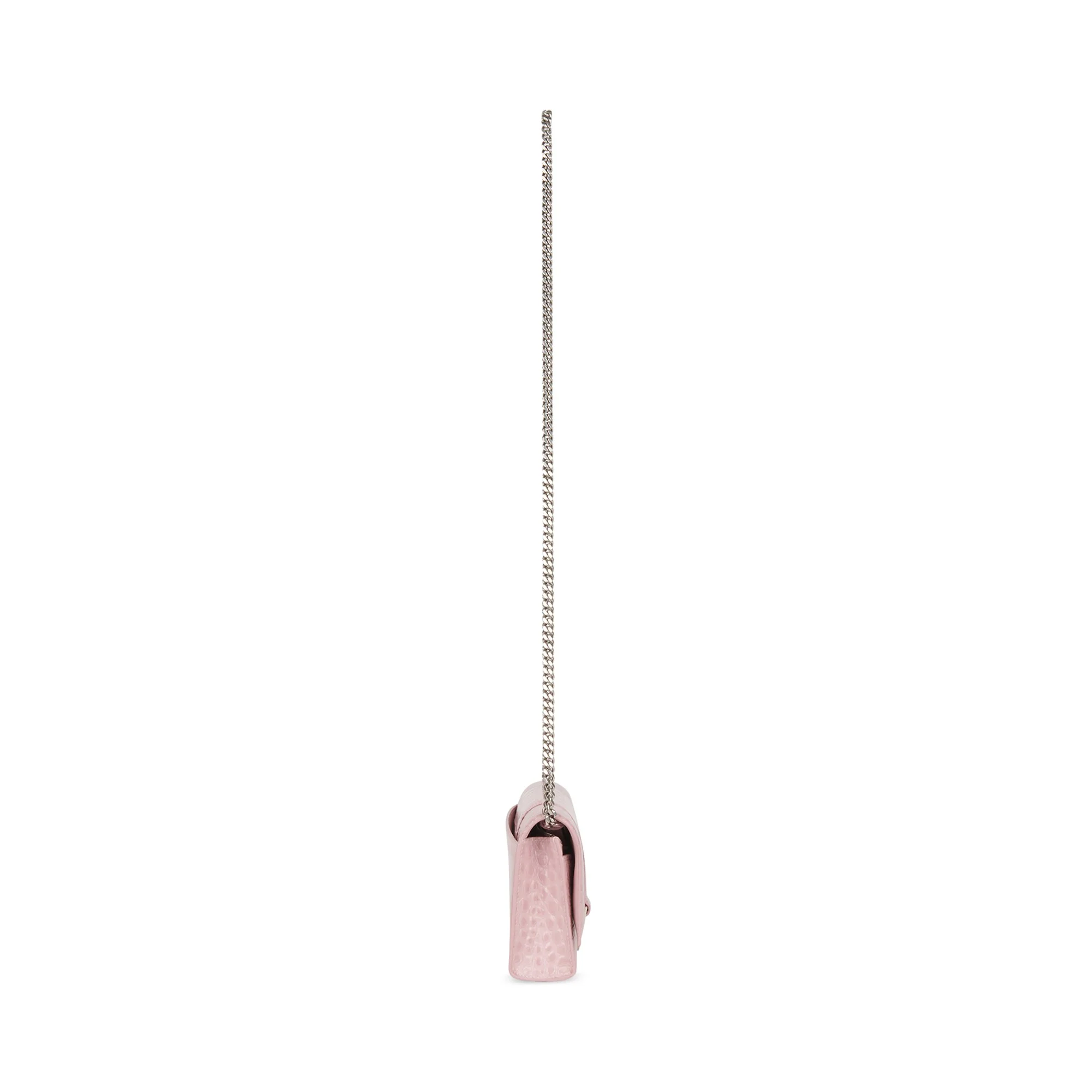 Hourglass Wallet W/Chain - Powder Pink - Image 6