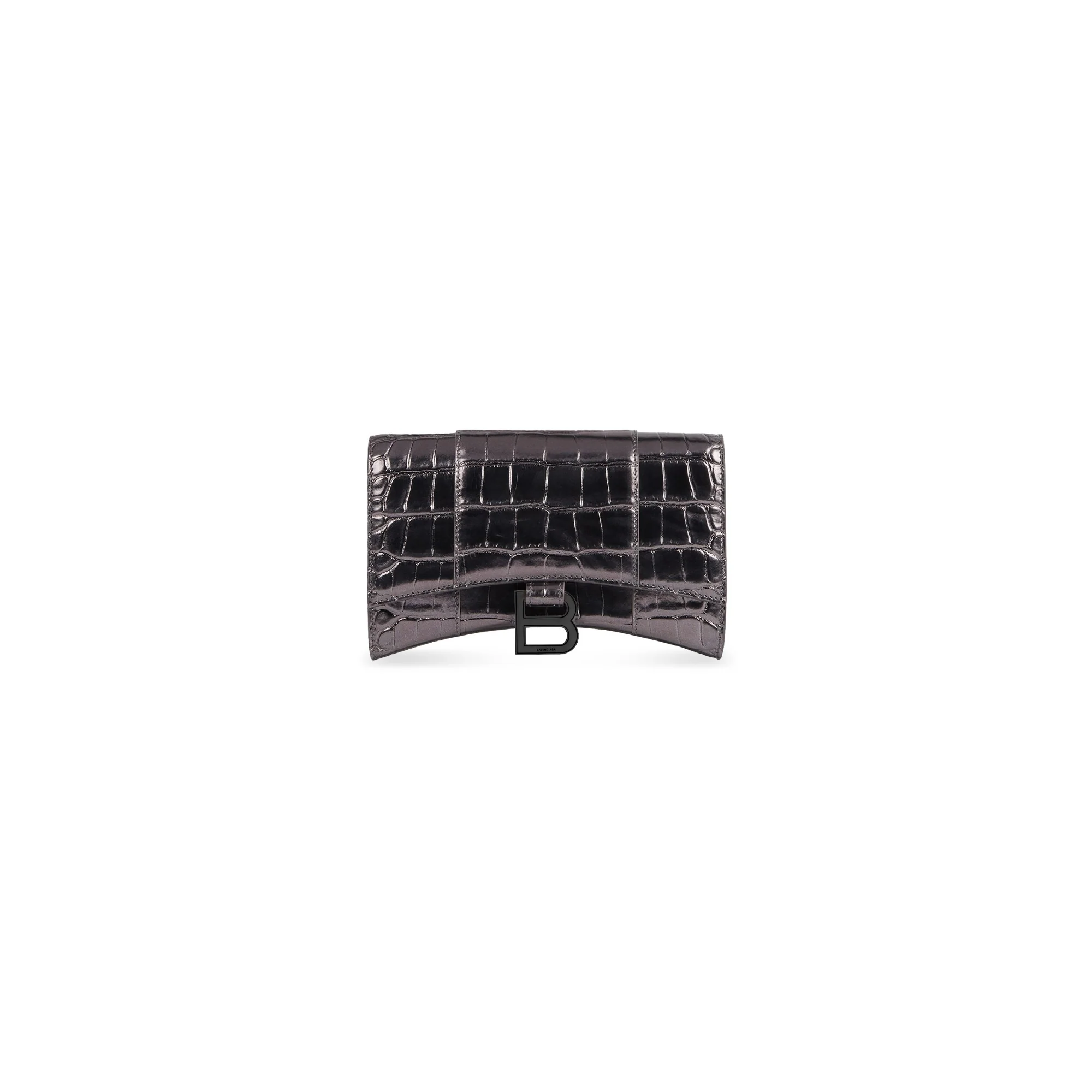 Hourglass Wallet W/Chain - Gun Metal - Image 3