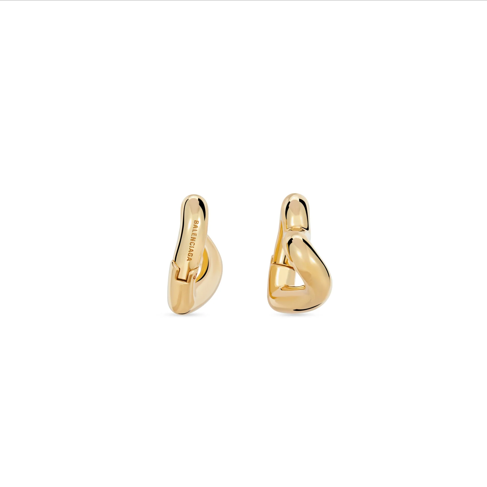 Loop Heart Earrings P - Shiny Gold - Image 2