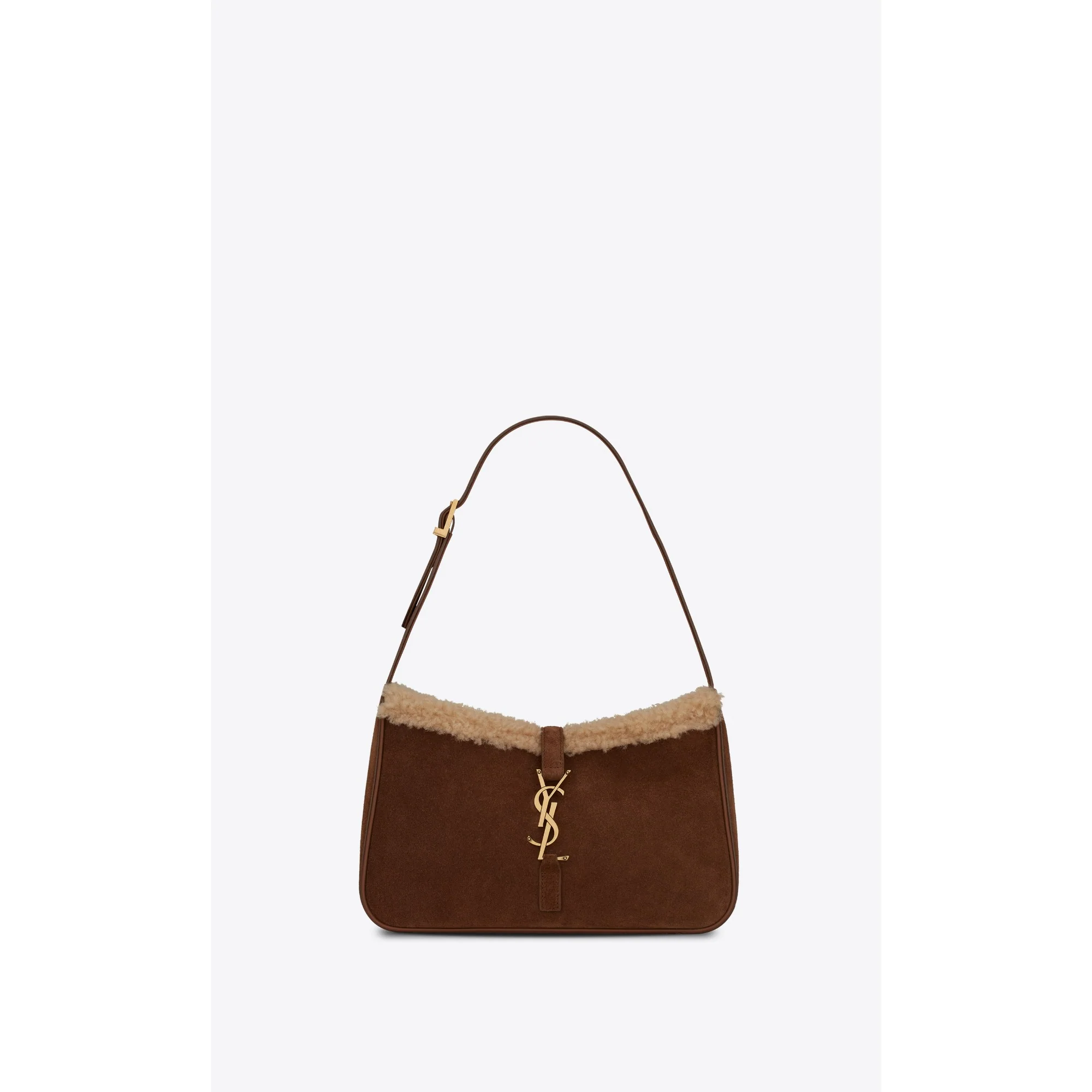 Le 5 A 7 Shoulder Bag - Dark Sigaro/Natural Beige