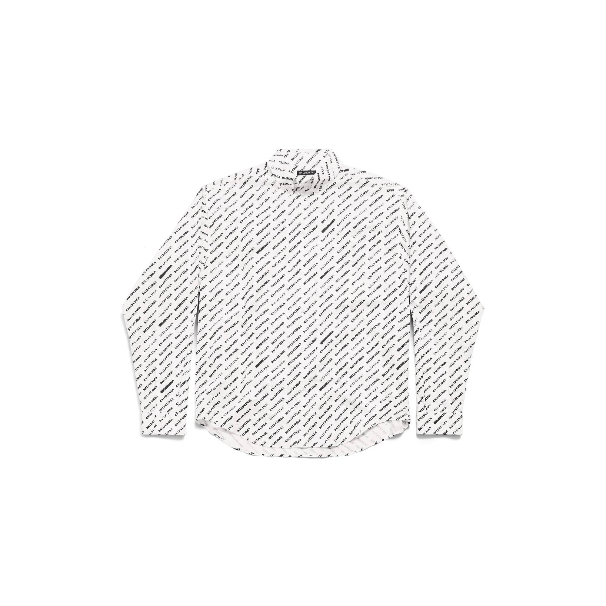 Long Sleeve Large Fit Shirt - White/Black