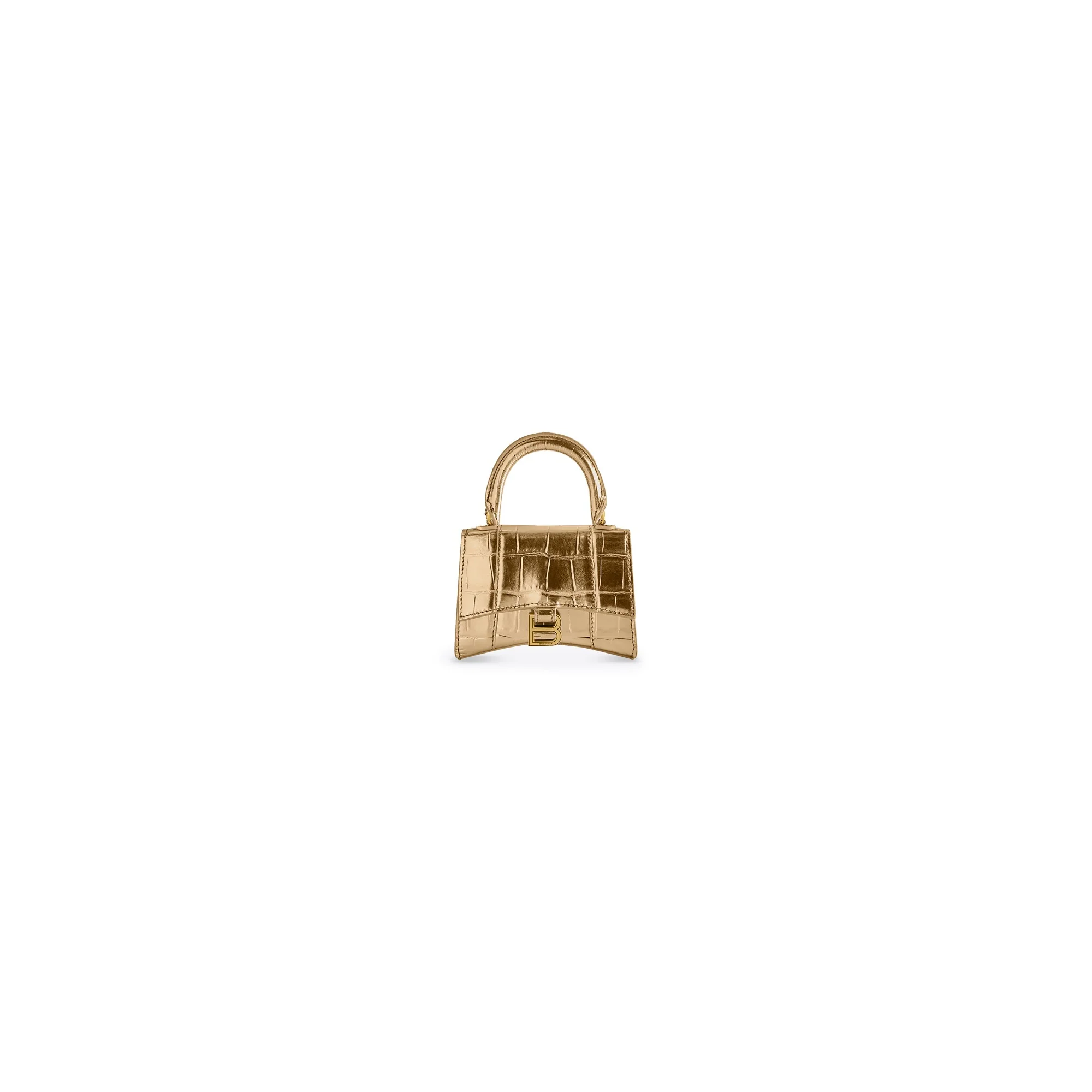 Hourglass Mini Bag W/Chain - Gold