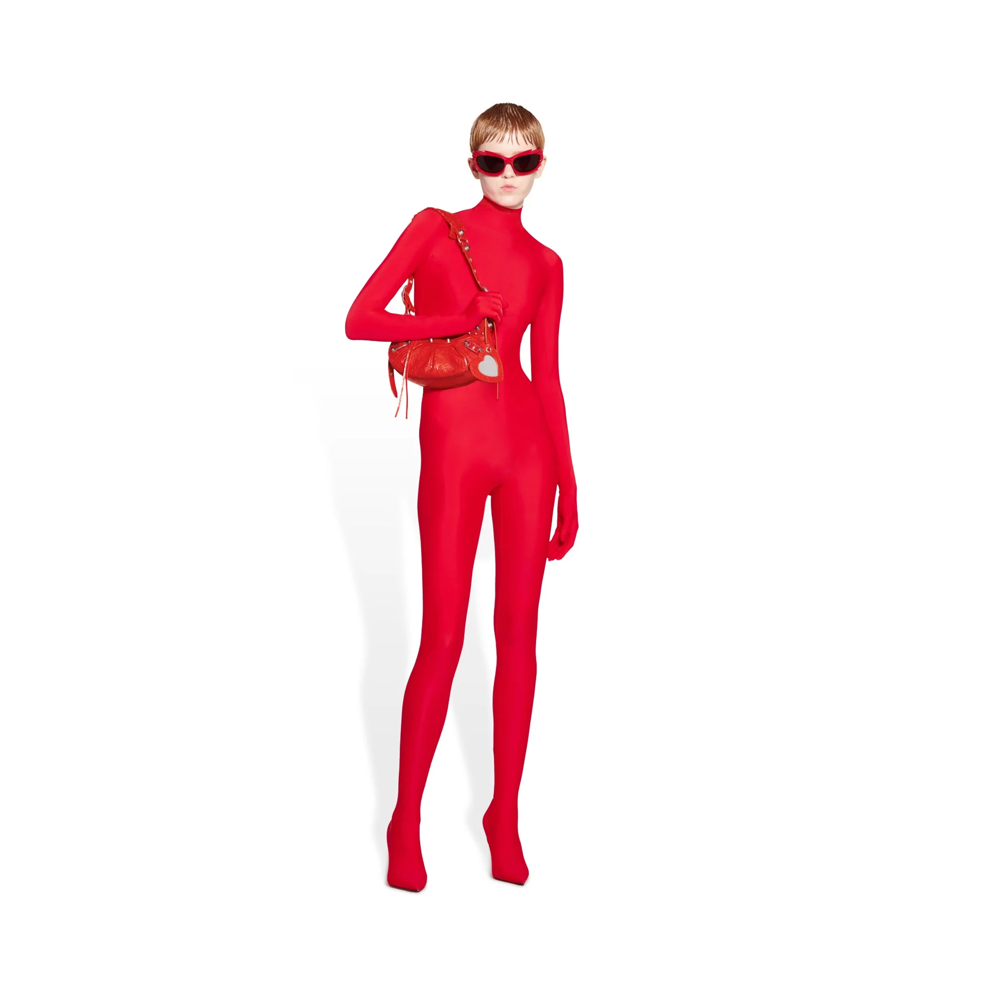 Le Cagole Shoulder Bag XS - Tomato Red - Image 5