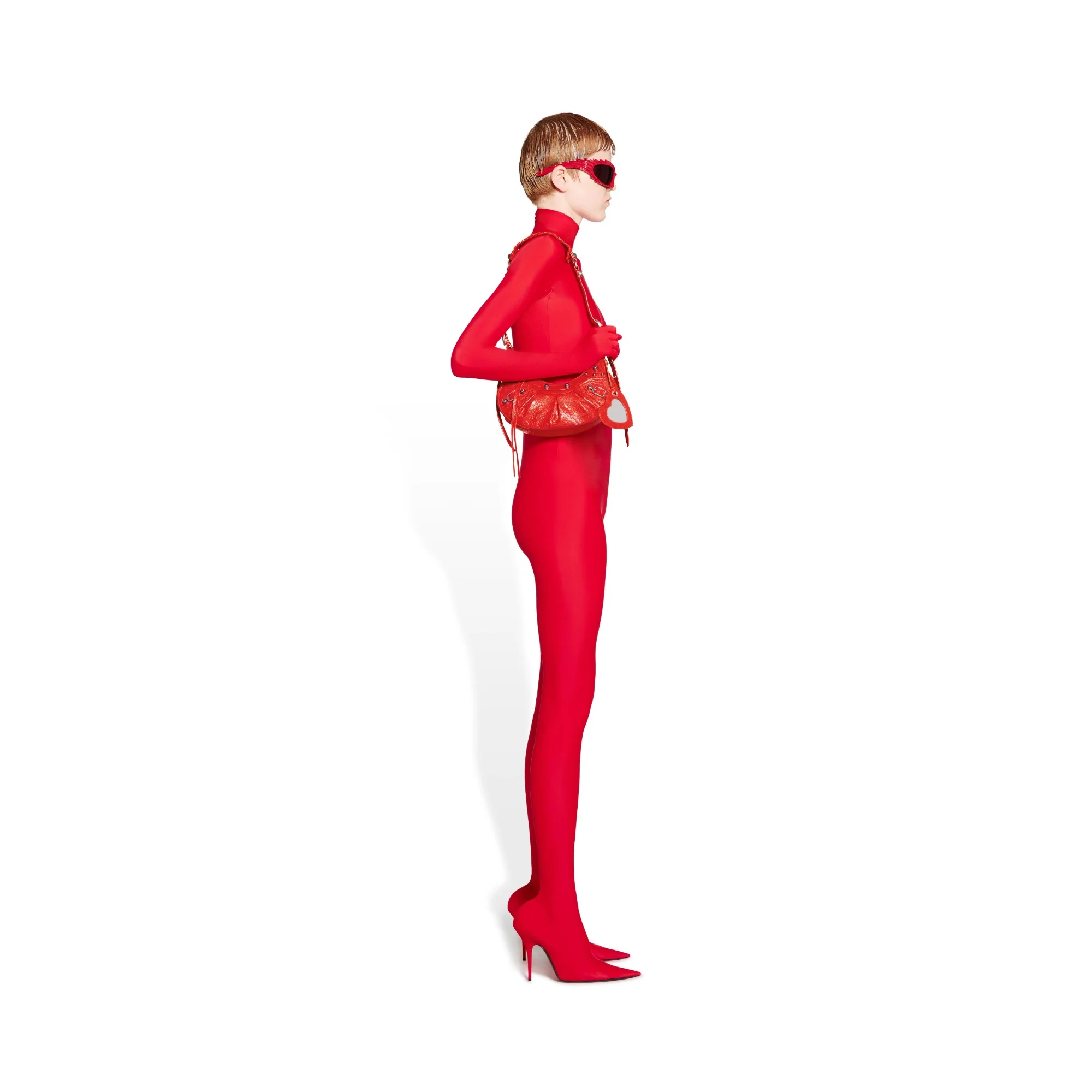 Le Cagole Shoulder Bag XS - Tomato Red - Image 6