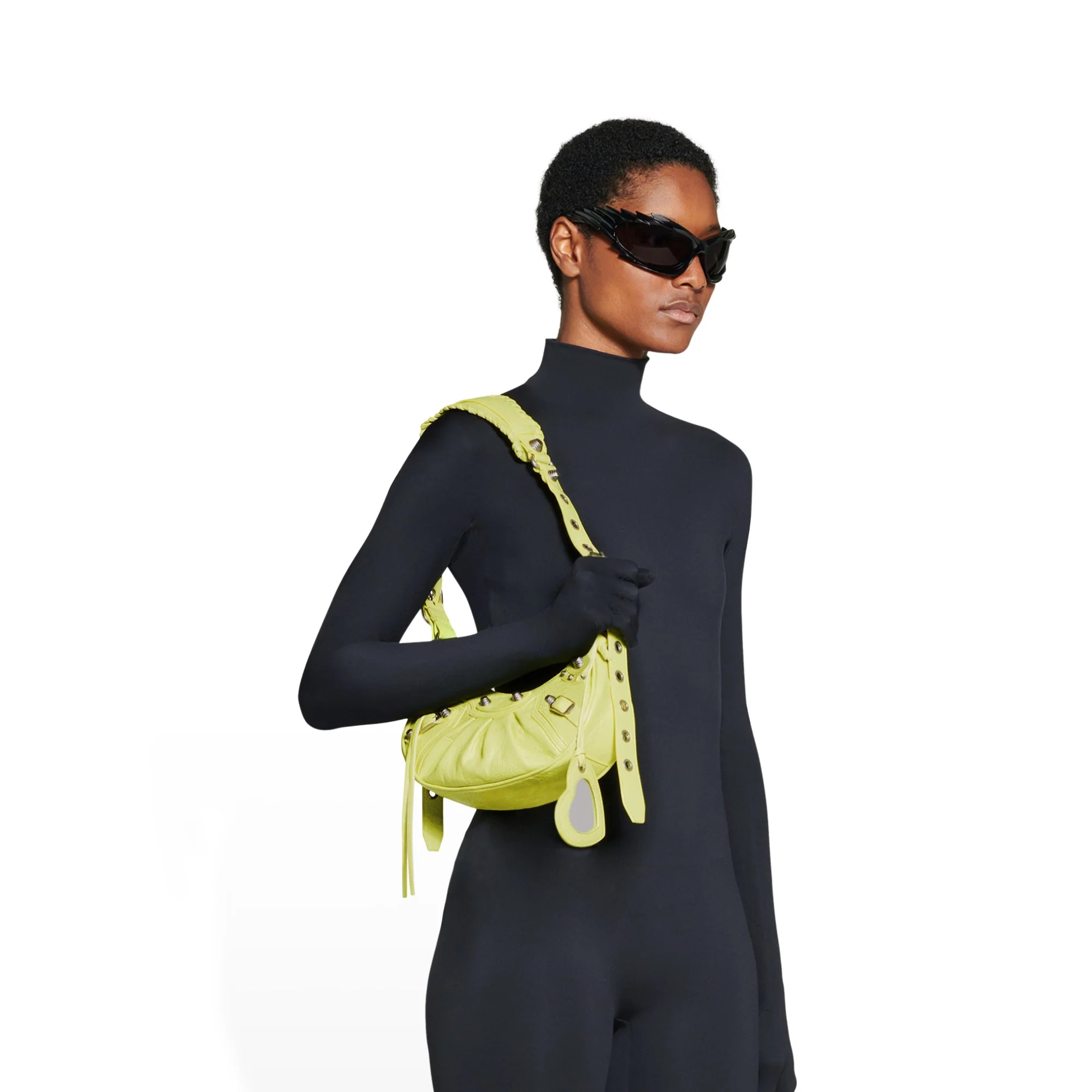 Le Cagole Shoulder Bag XS - Lime - Image 3