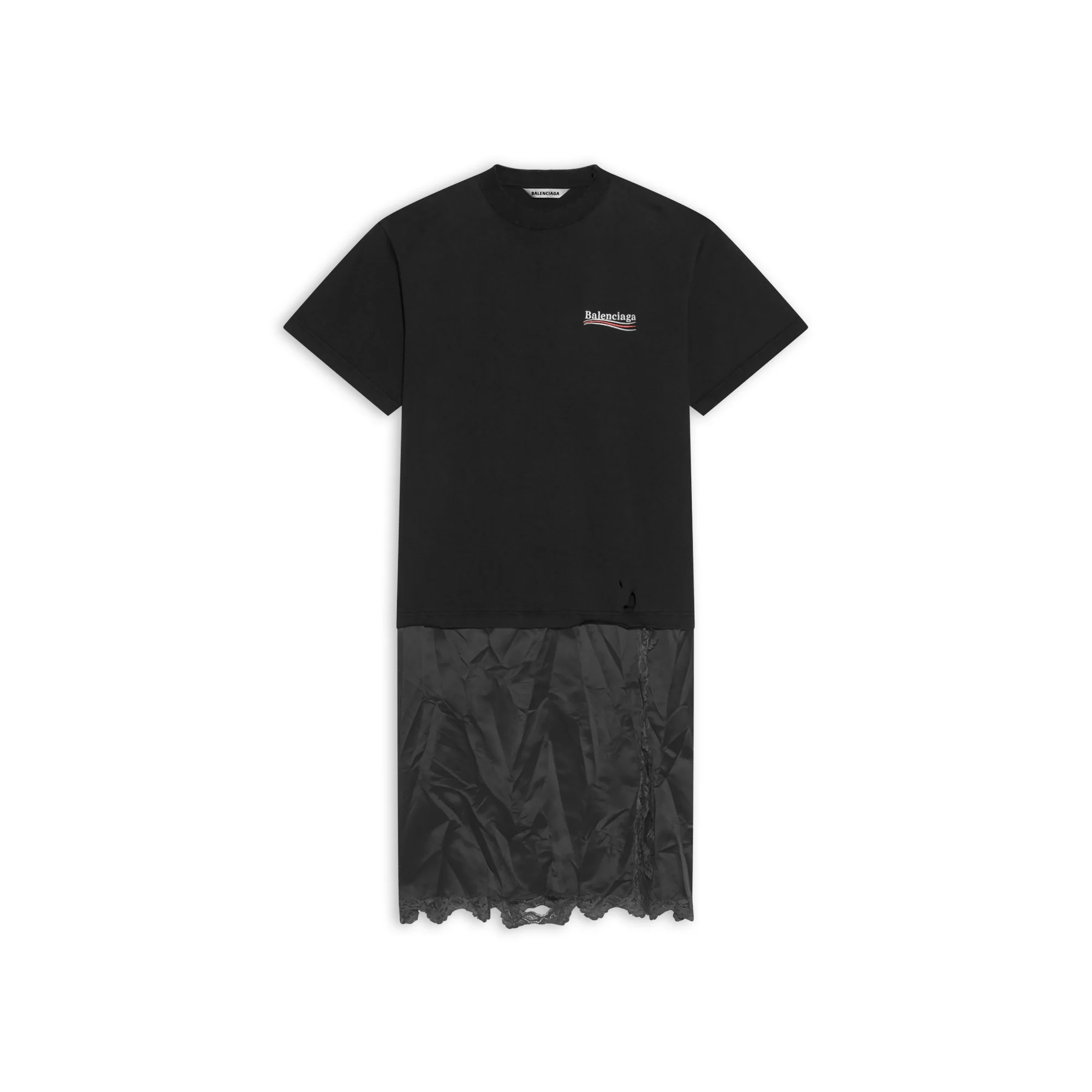 T-Shirt Slip Dress - Black/White