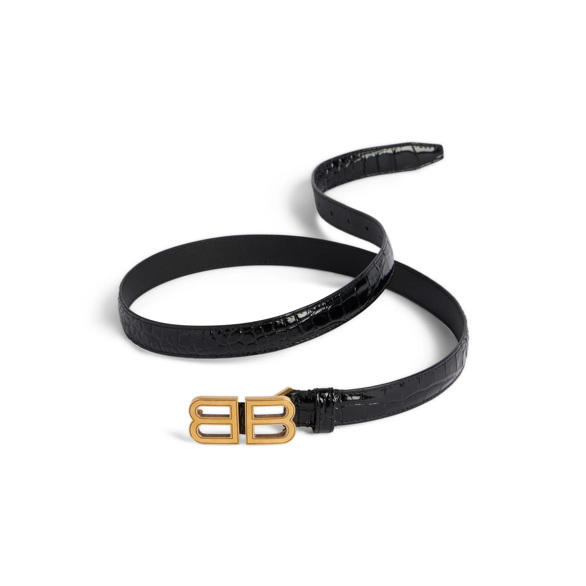 Bb Hourglass Thin Belt 20 - Black