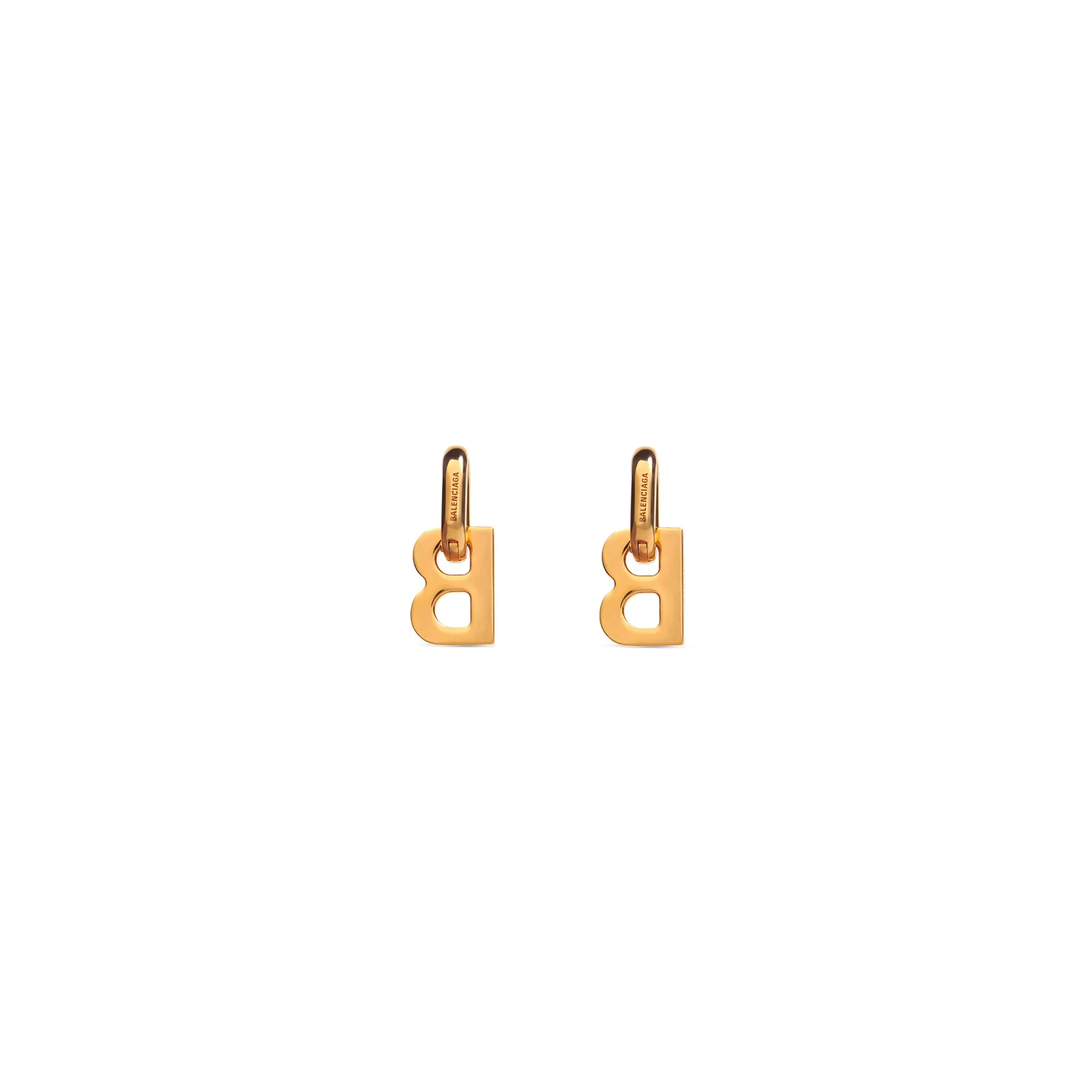B Chain XS Earrings P - Shiny Gold/Crystal - Image 3