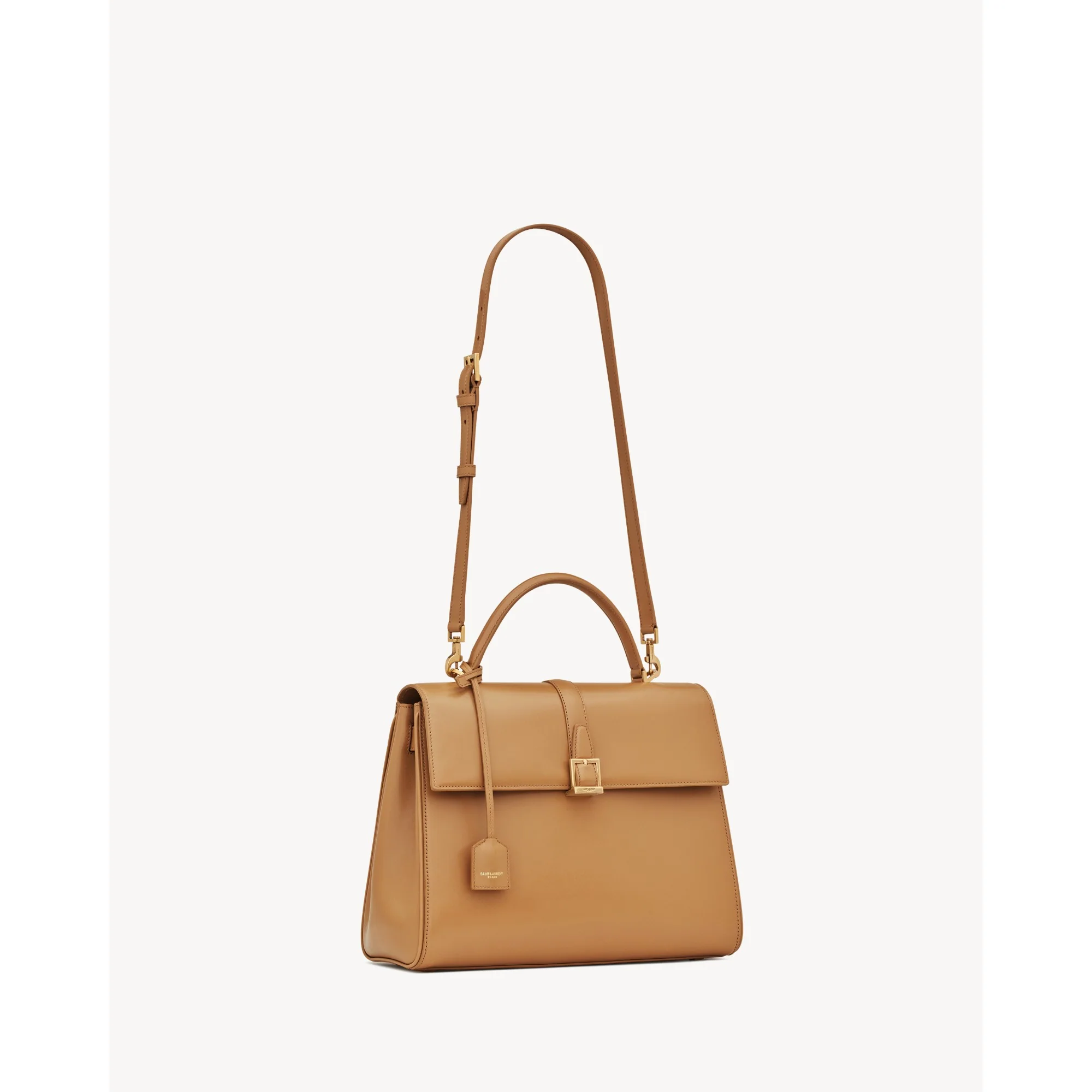 Medium Le Fermoir Top Handle - Natural Tan - Image 5