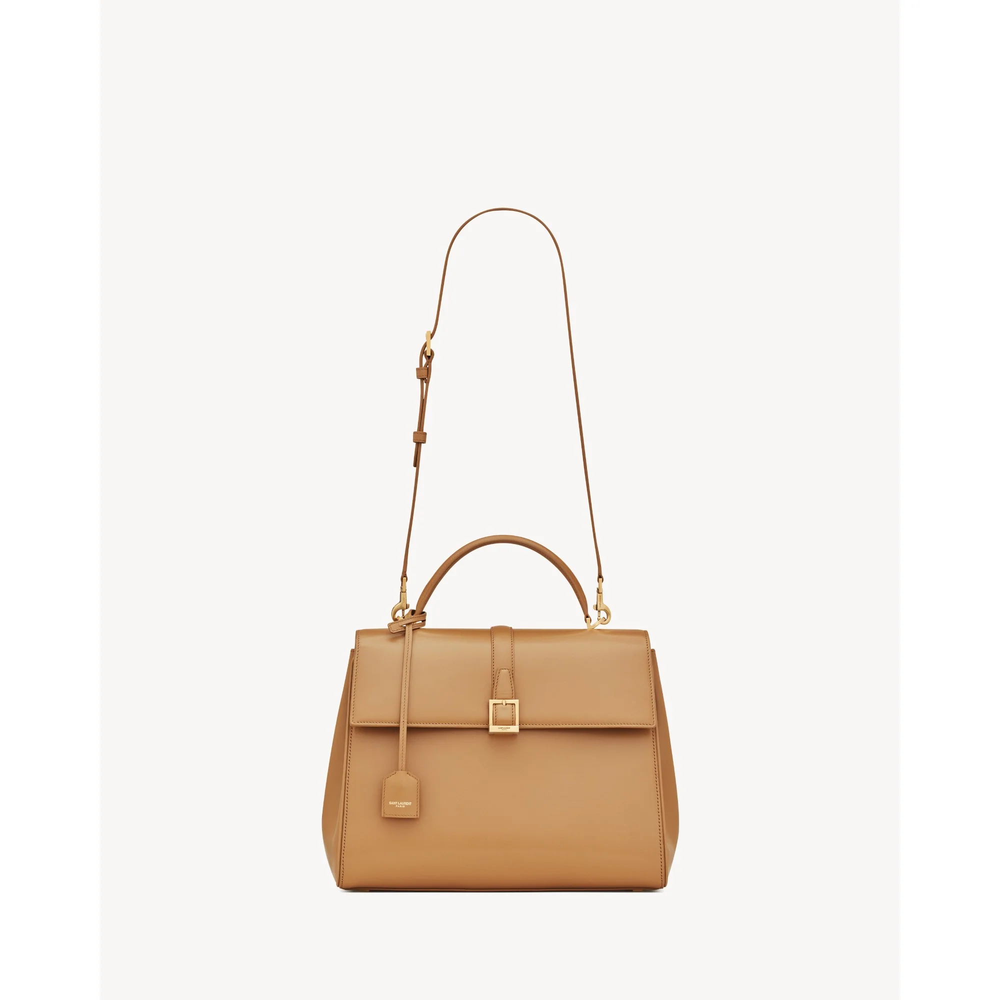 Medium Le Fermoir Top Handle - Natural Tan