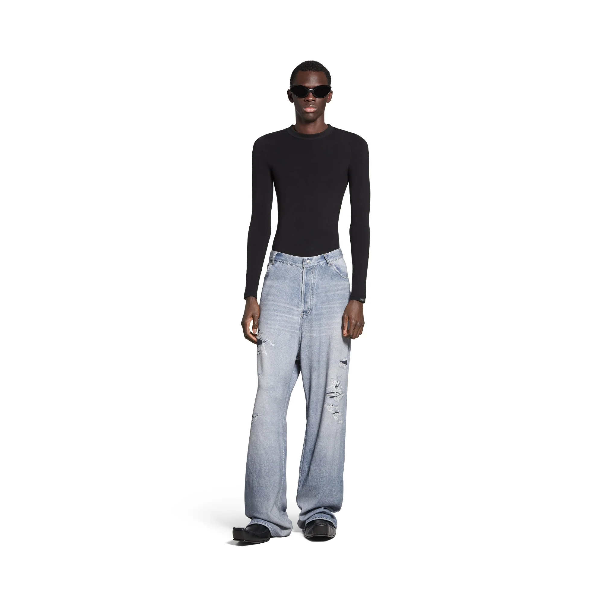 Trompe L'Oeil Pants - Blue - Image 3