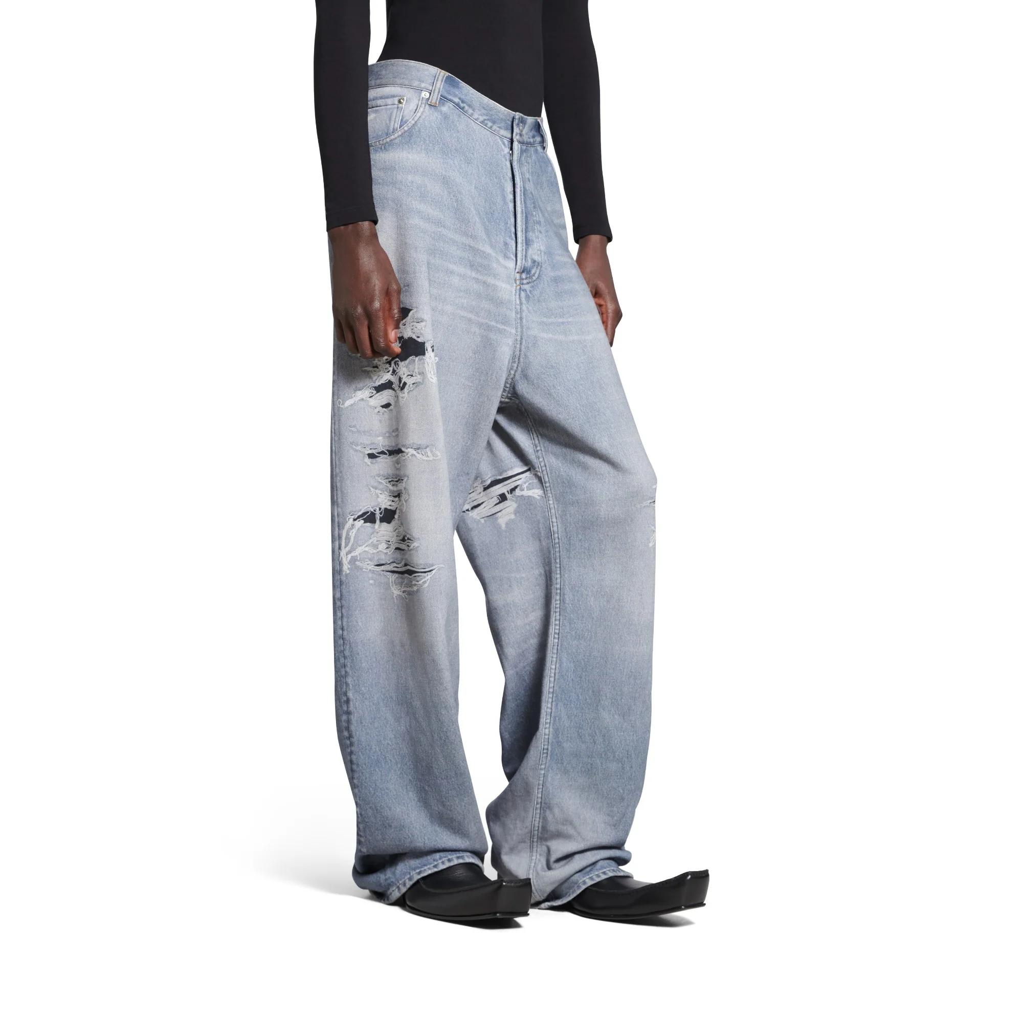 Trompe L'Oeil Pants - Blue - Image 6