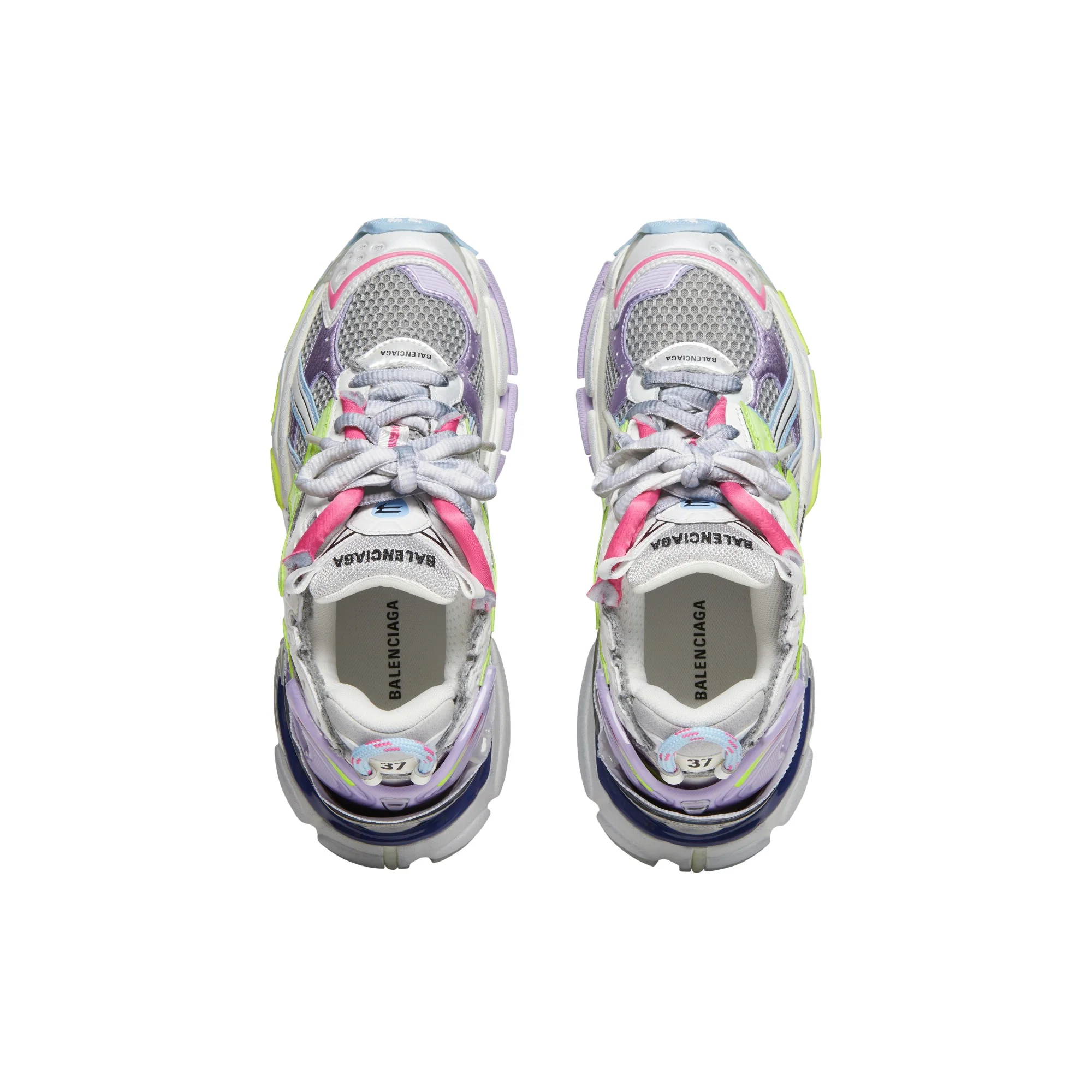 Runner Sneaker - Gre/Lil/Yel F/Bl/W/B - Image 3
