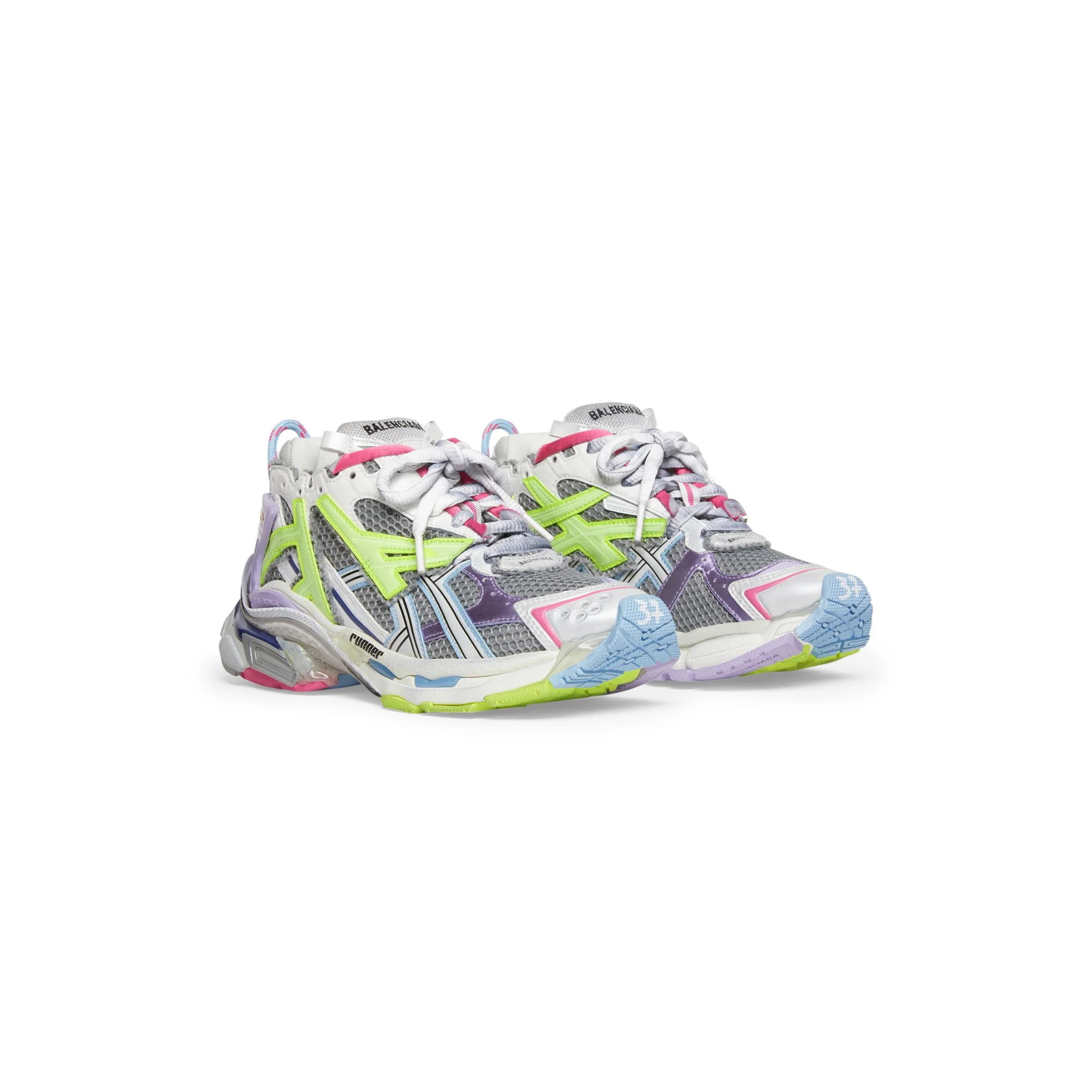 Runner Sneaker - Gre/Lil/Yel F/Bl/W/B - Image 7