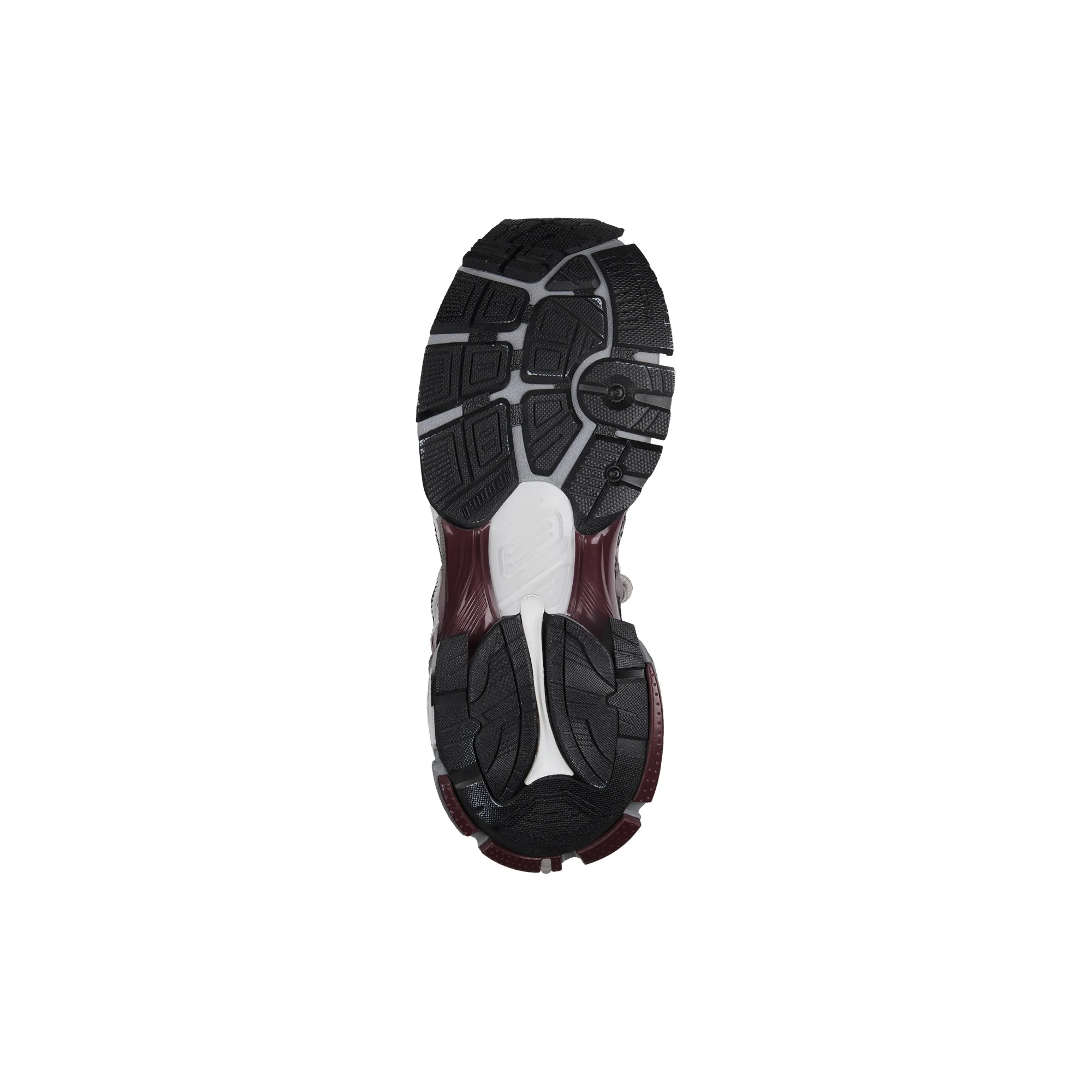 Runner Sneaker Four Color - White/Burgundy/Grey - Image 4