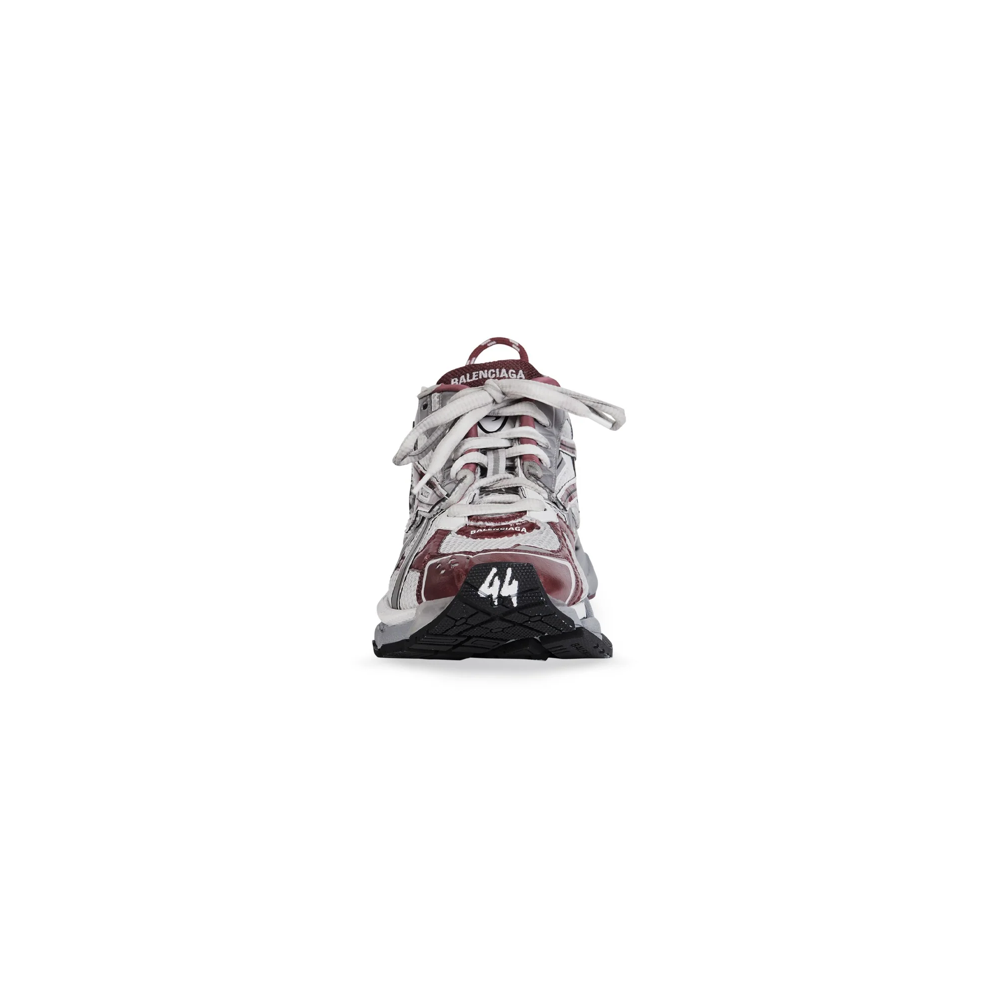 Runner Sneaker Four Color - White/Burgundy/Grey - Image 5