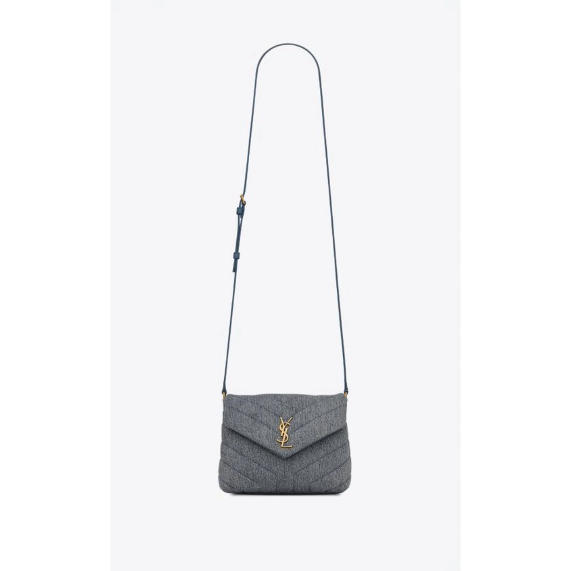 Toy Loulou Strap Bag - Denim Azur/Light Azur